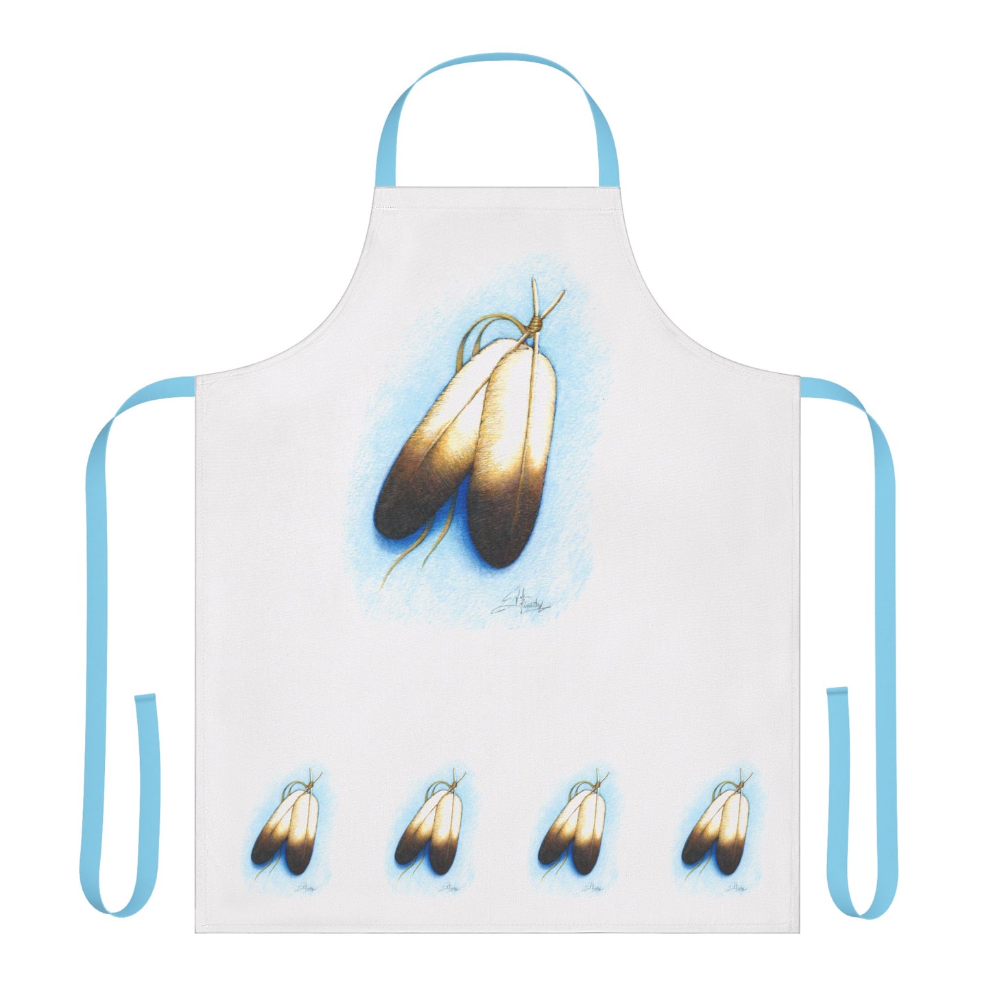 Apron with Feather Art