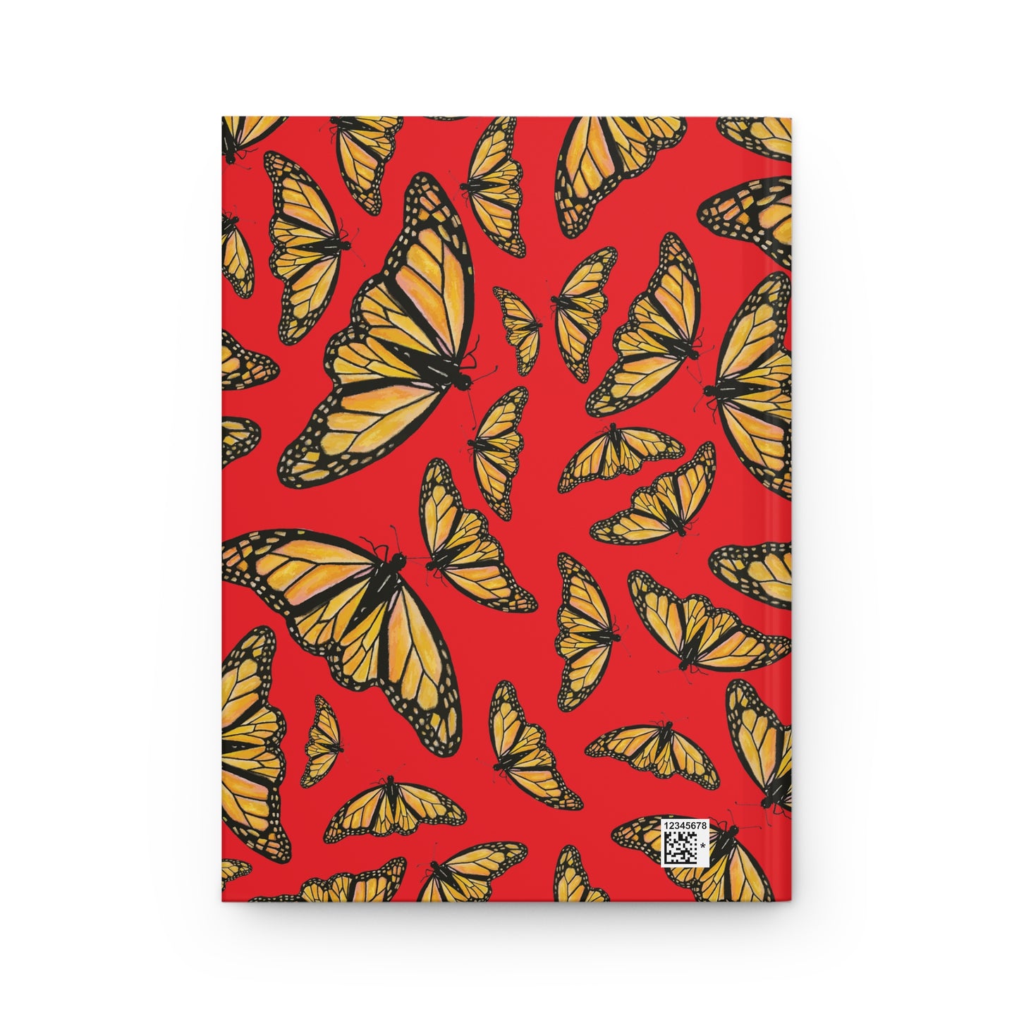 Hardcover Journal, Red, Monarchs, Matte
