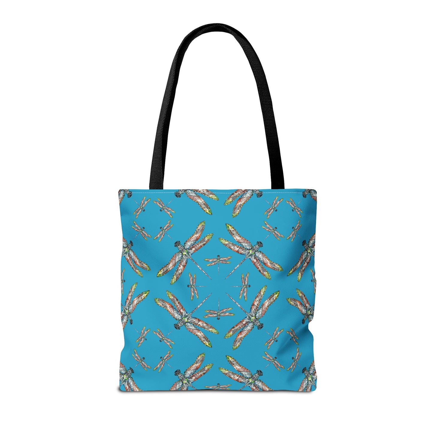 Dragonfly Tote Bag, Turquoise color, Shoulder bag, Powwow tote, Carry all