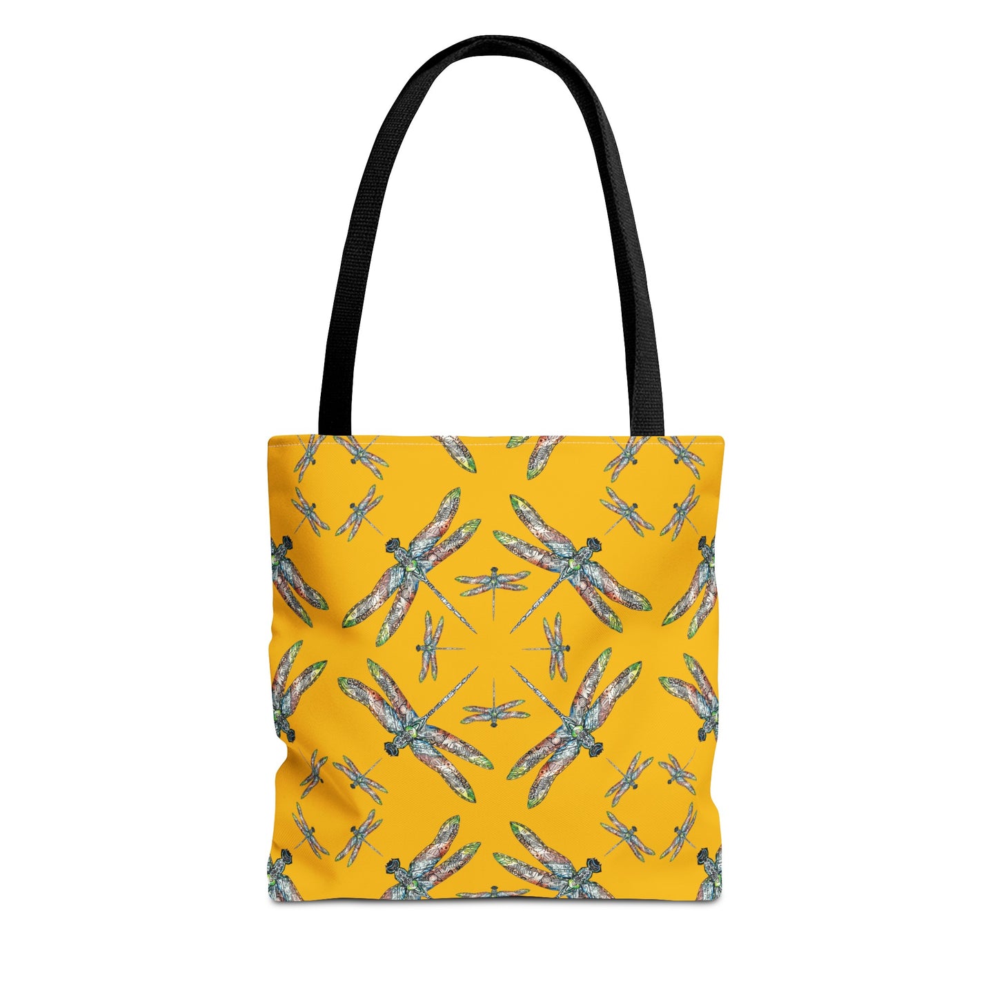 Dragonfly Tote Bag, Yellow, Shoulder bag, Powwow tote, Carry all