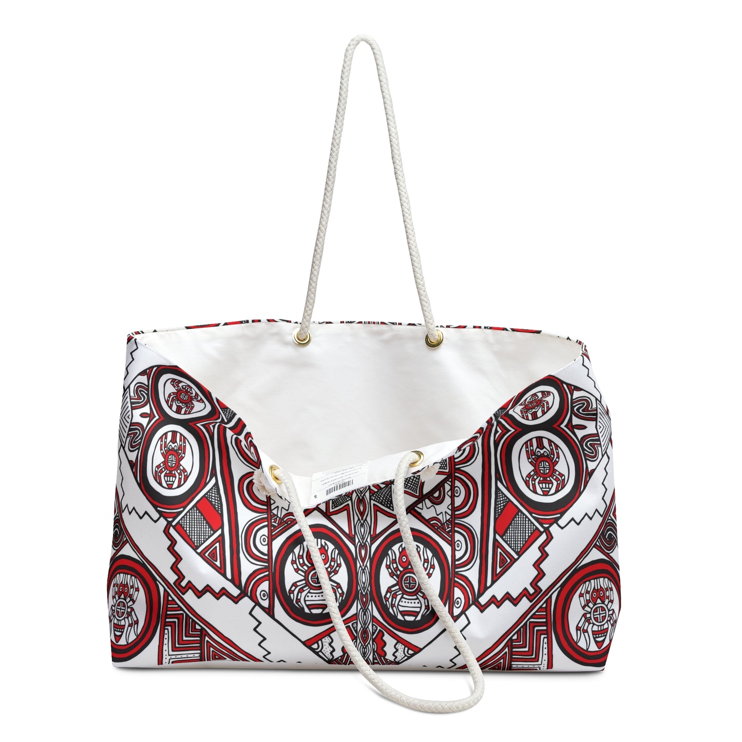 Weekender Bag, SouthEast Spider Motif, Grandmother Spider, Native Spider Design, Ancient Mound Symbols