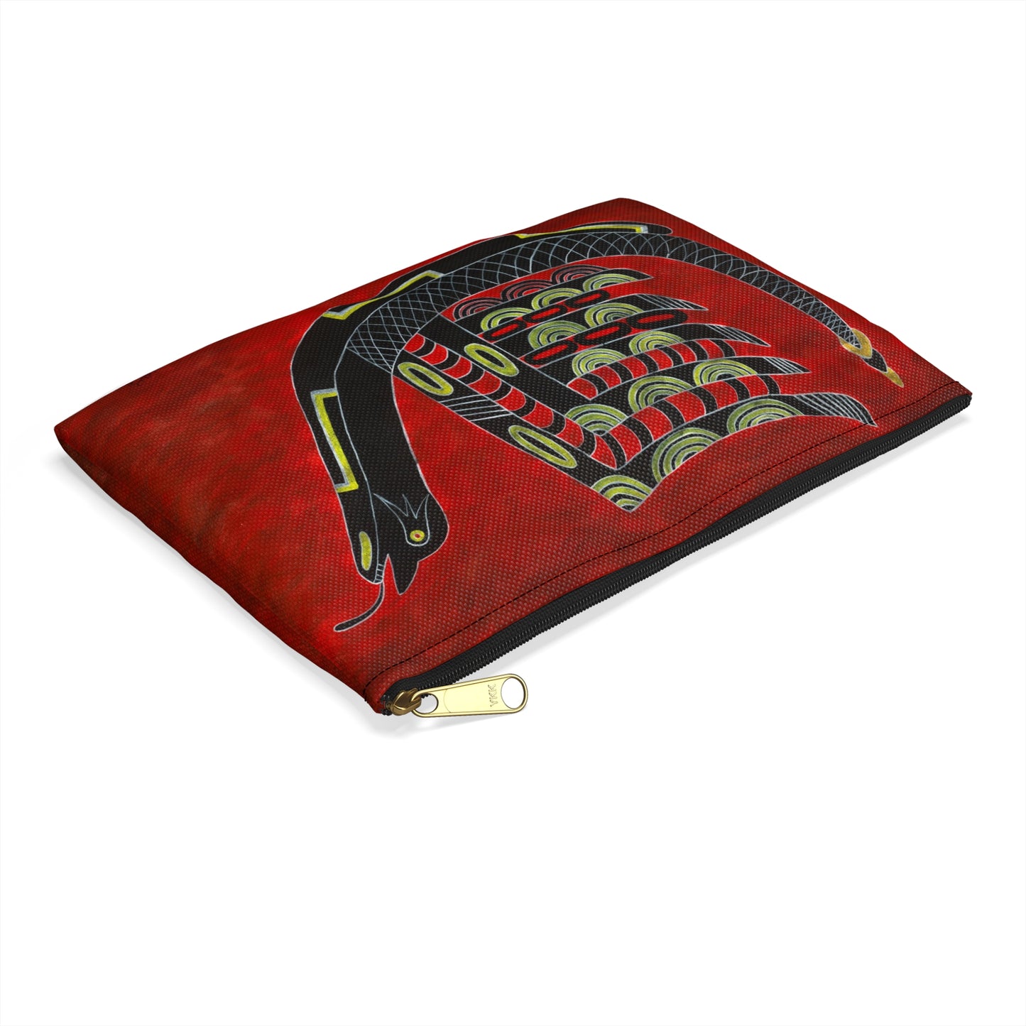 Accessory Pouch, Bird Serpent, SouthEast Mound Symbol, Ancient Tribal Motif