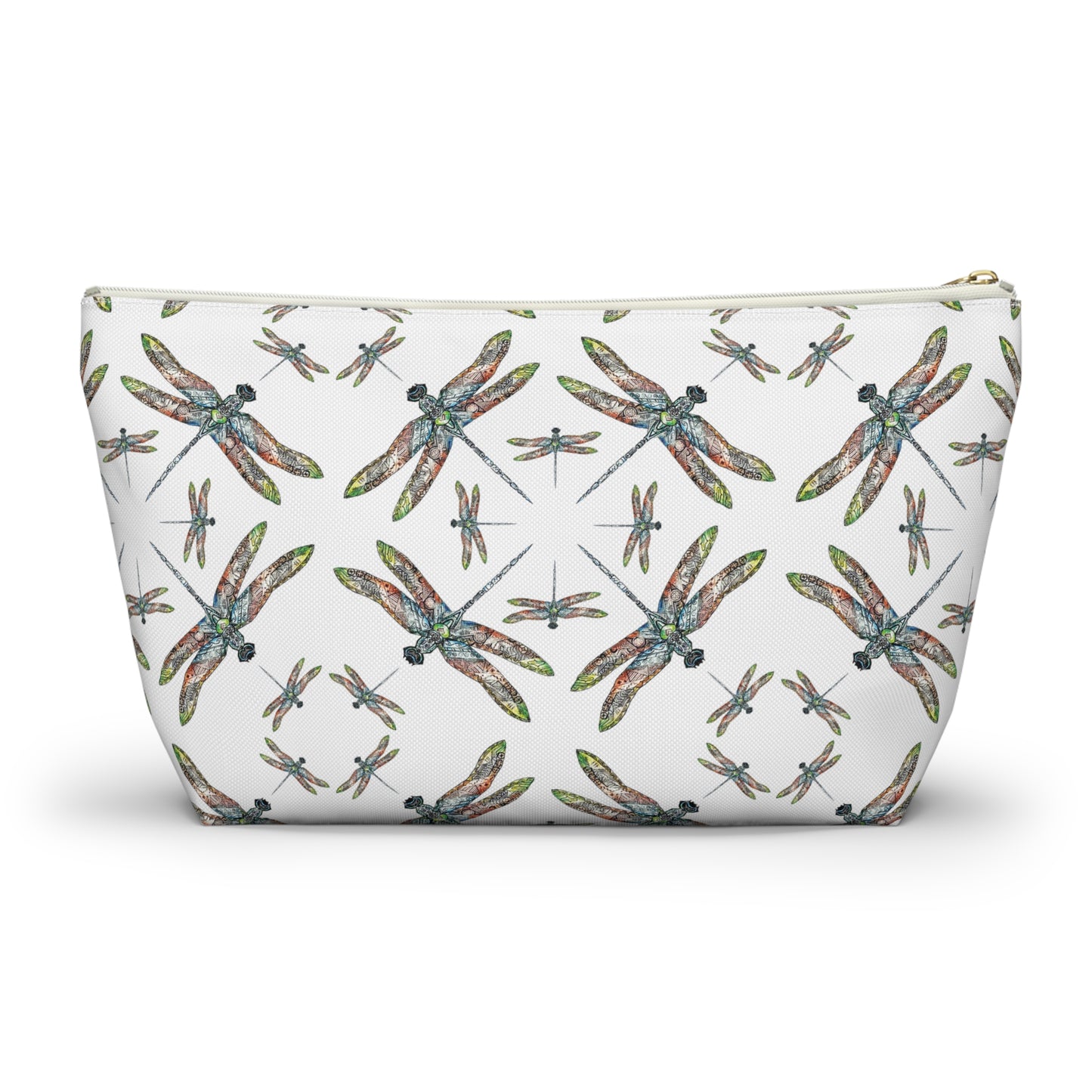 Accessory Pouch w T-bottom, Dragonfly, Native American Design