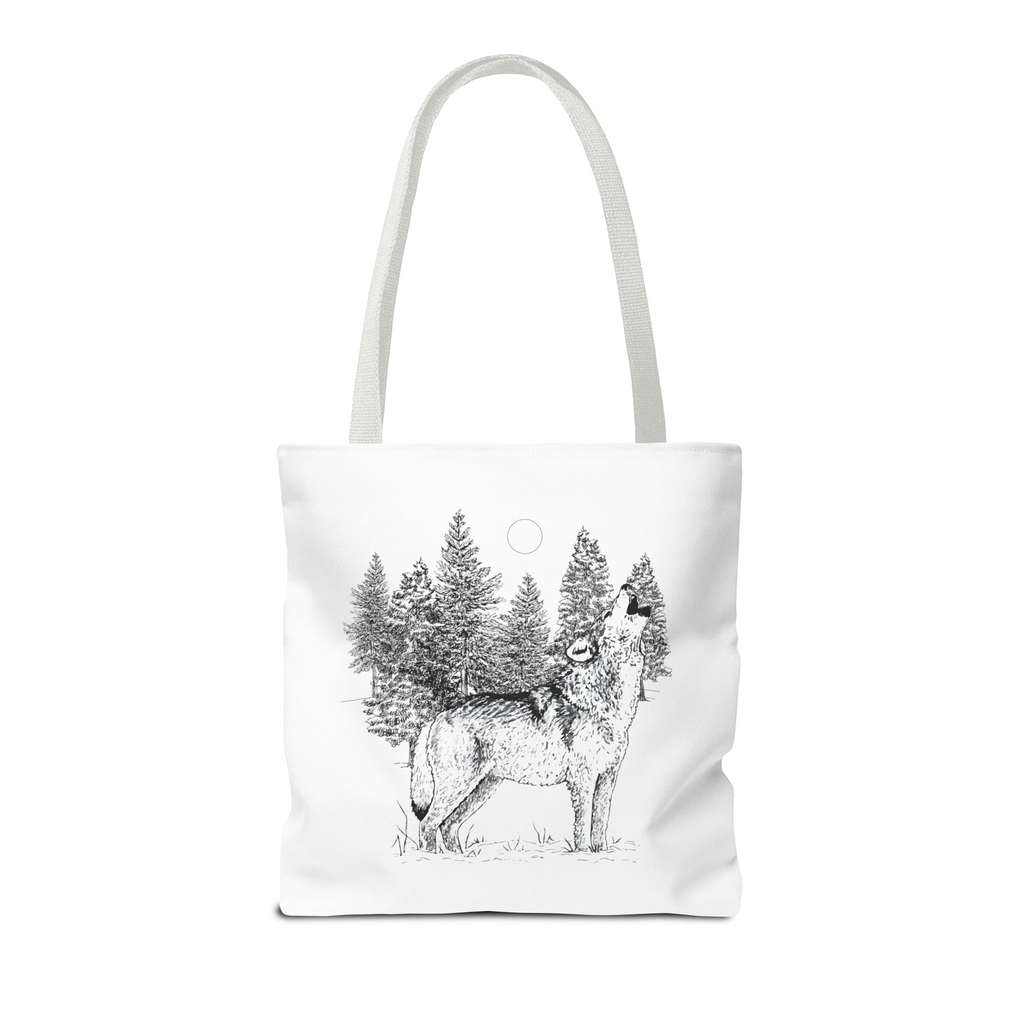 Howling Wolf Tote Bag , Travel tote, Powwow bag, Native American design