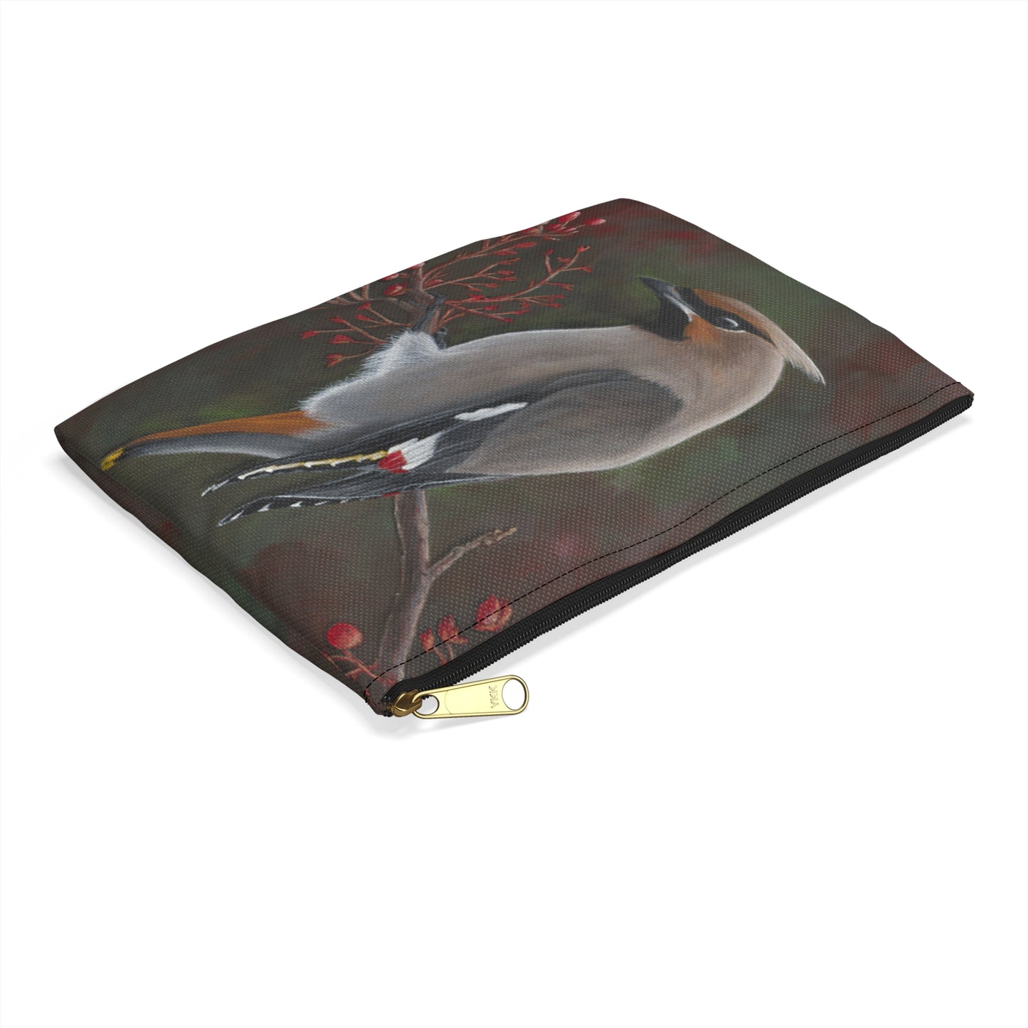 Accessory Pouch, Cedar Waxwing, Wild Bird, Song Bird, Travel Bag