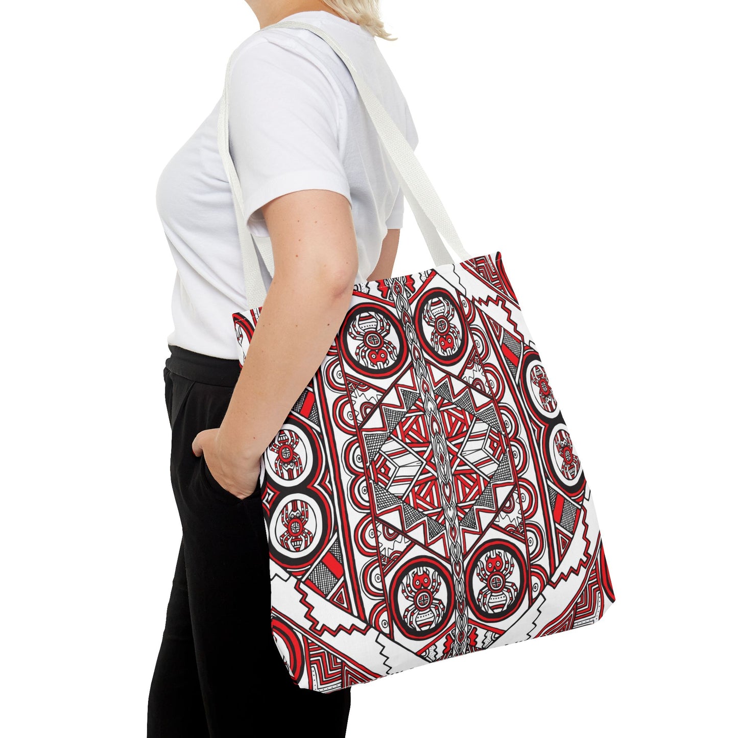 Tote Bag - Ancient Tribal Mound Symbols - Southeast Spider Design