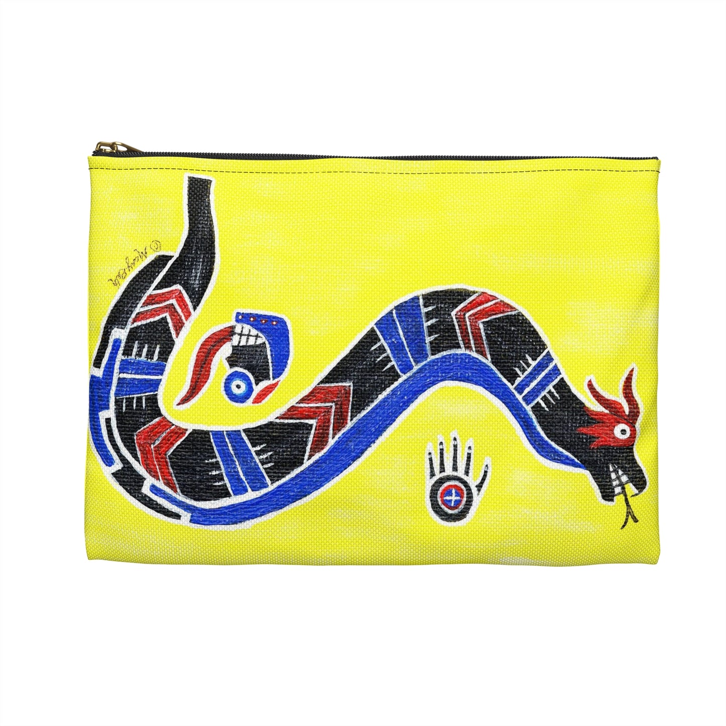 Accessory Pouch, Spiro Serpent, SouthEast Mound Symbol, Ancient Tribal Motif, Native American