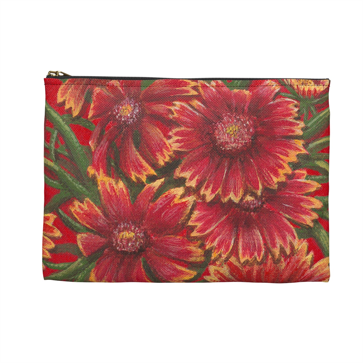 Accessory Pouch, Indian Blanket, Oklahoma State Wildflower, Native Floral
