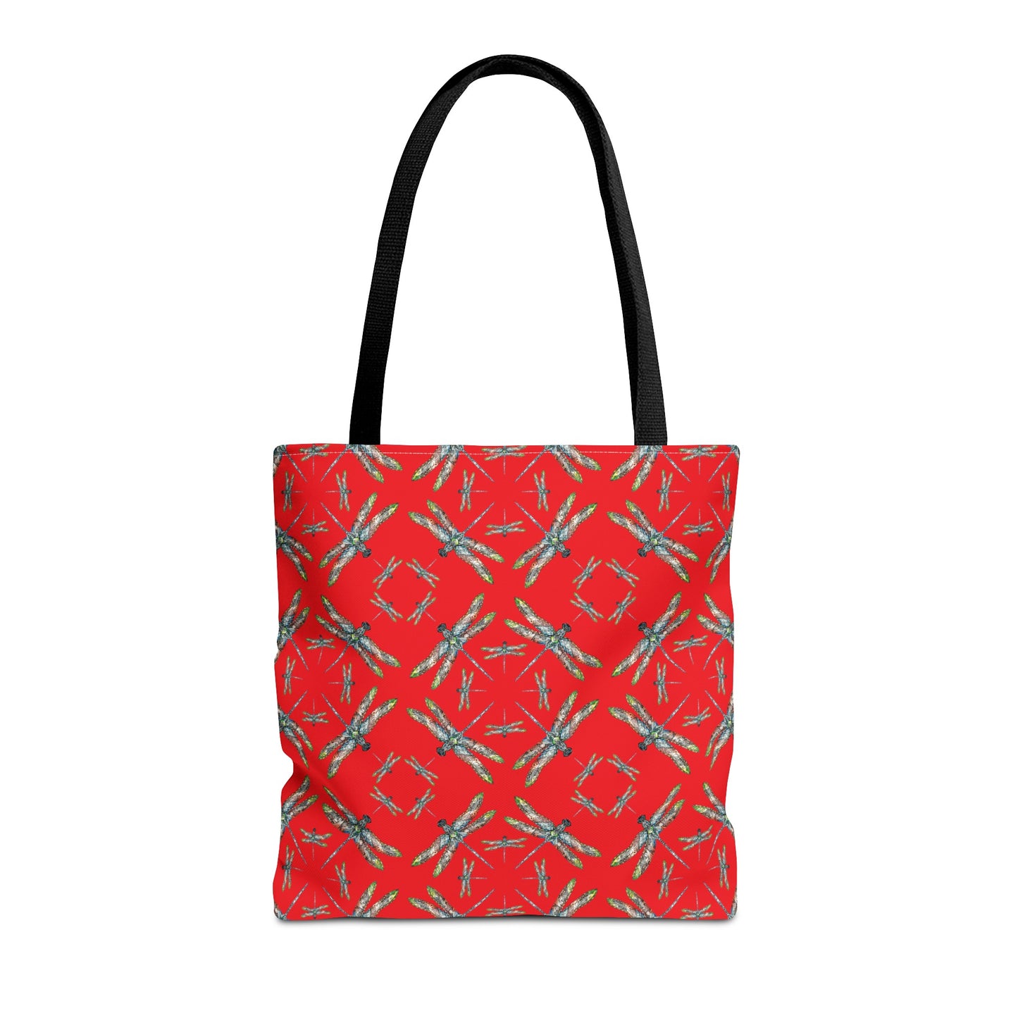 Tote Bag, Dragonfly, Red, Native American Design