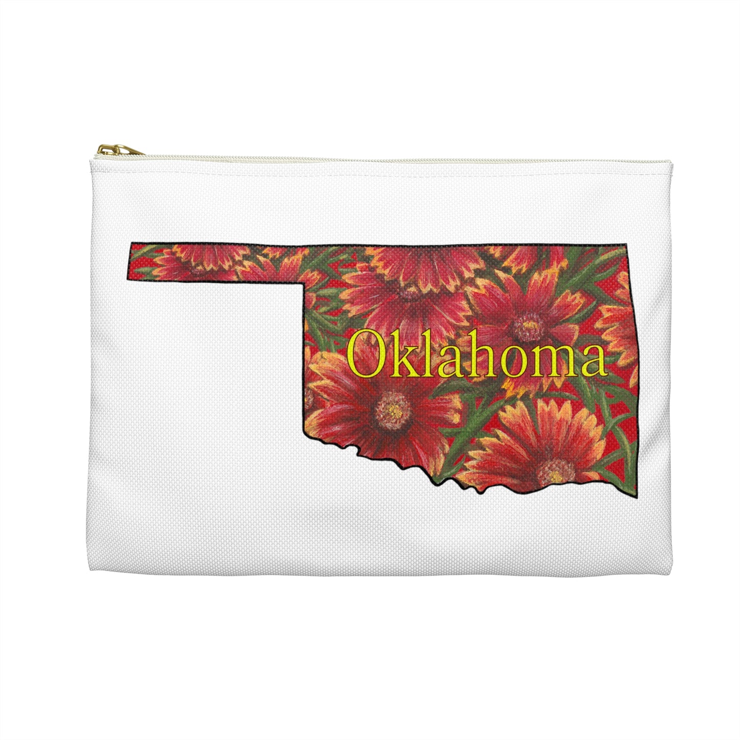Accessory Pouch, Oklahoma, Indian Blanket, Oklahoma State Wildflower