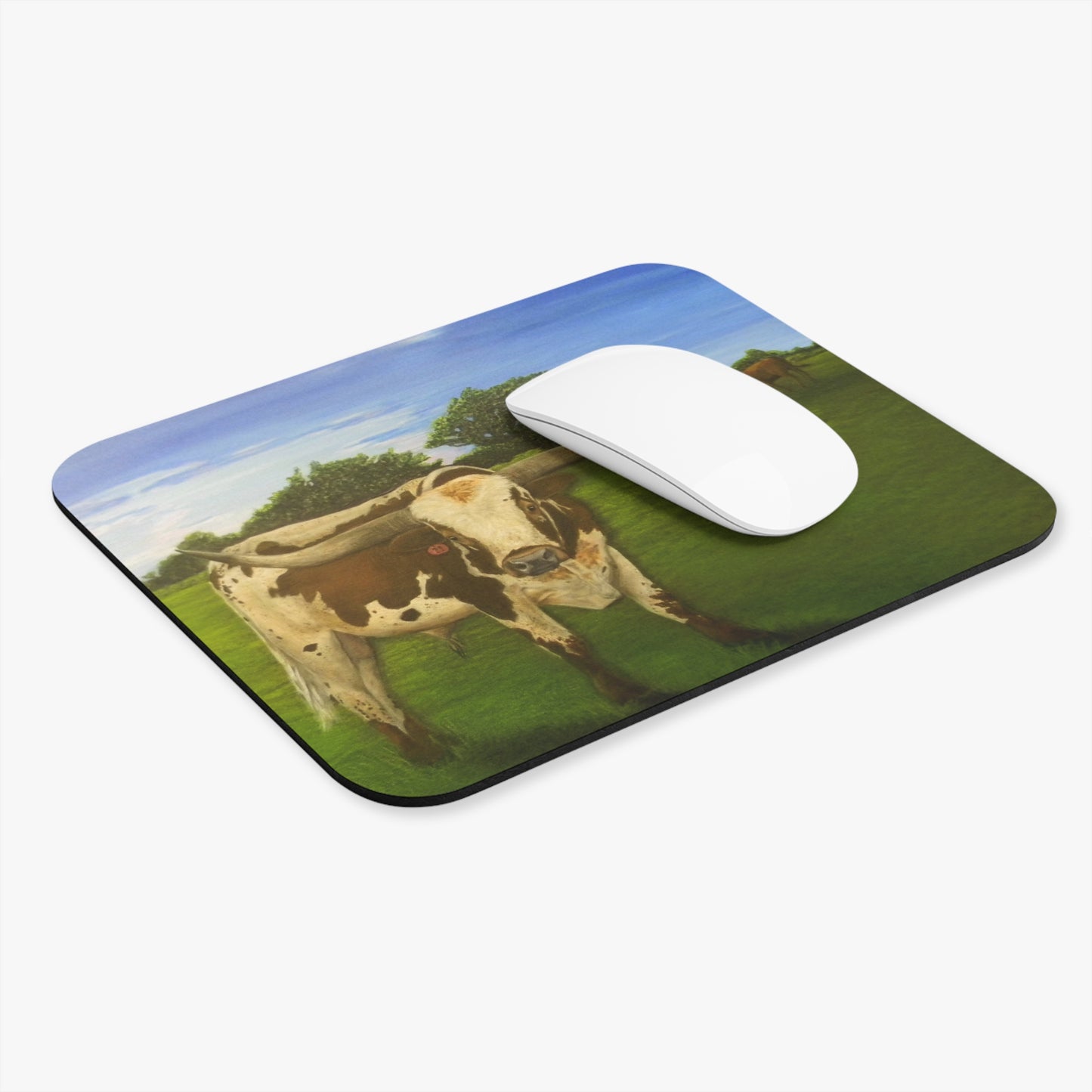 Mouse Pad , Longhorn, Ranch, Cattle, Oklahoma