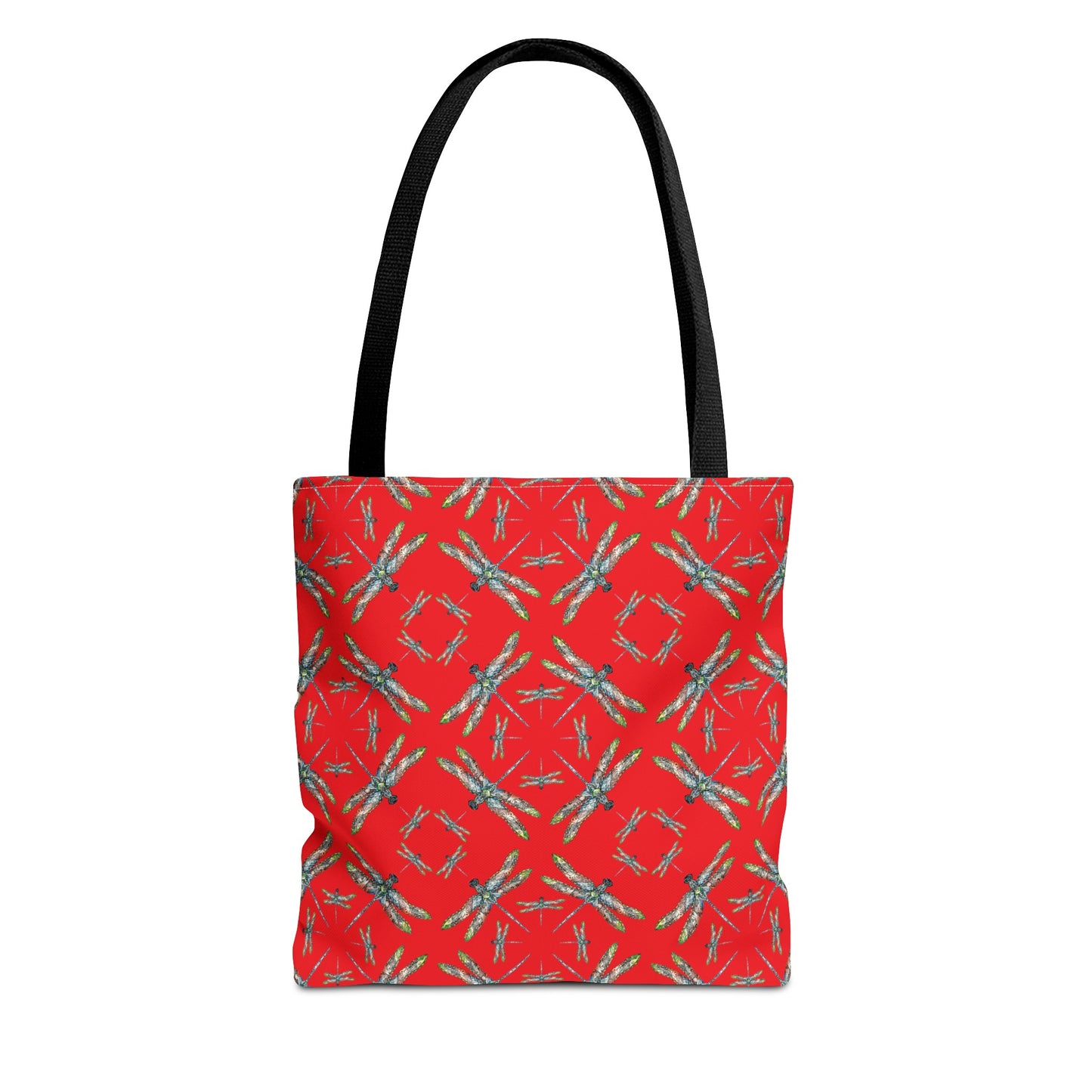 Tote Bag, Dragonfly, Red, Native American Design