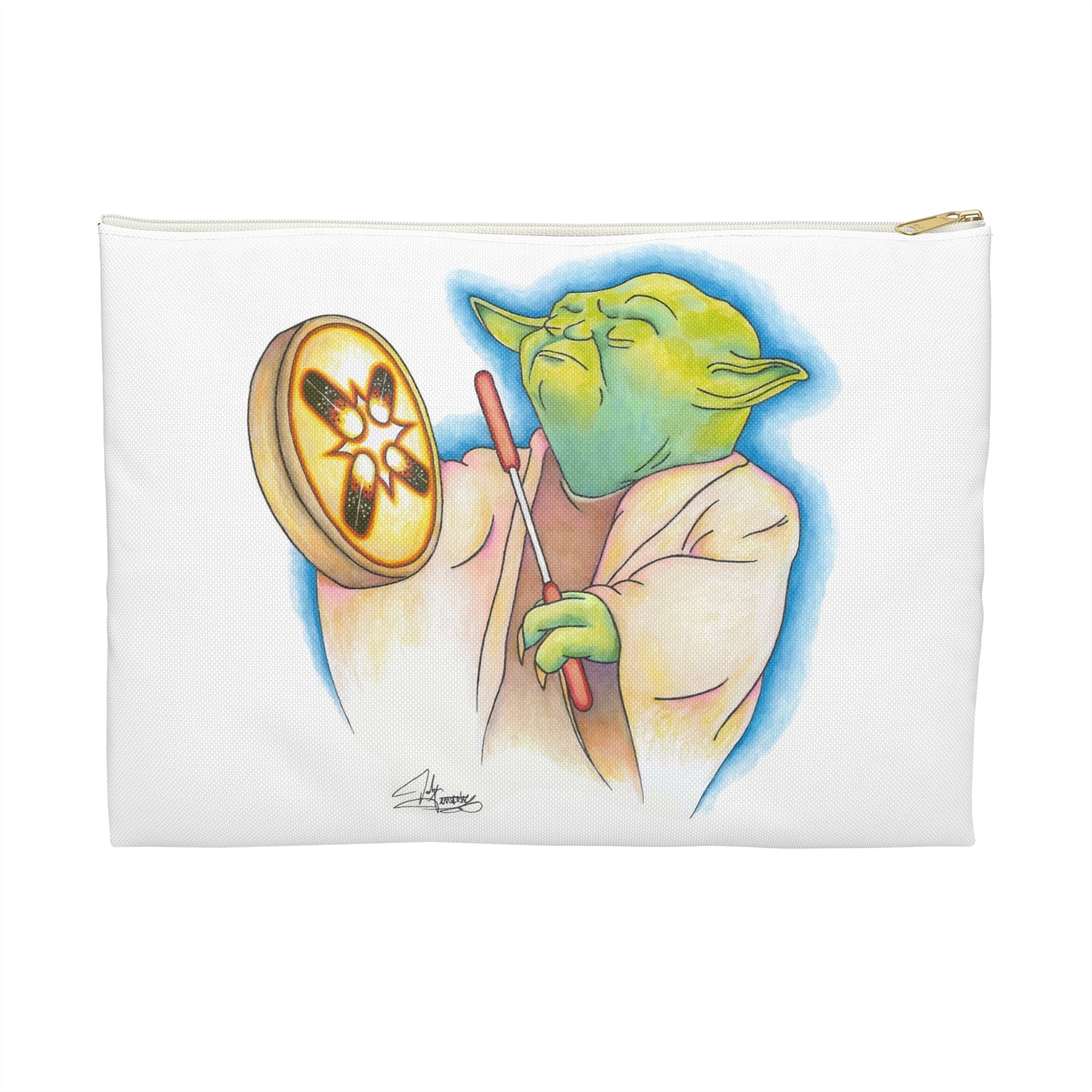 Accessory Pouch, Song From Long Ago, Alien Playing Native Hand Drum, Native American, Native Humor, Pop Art