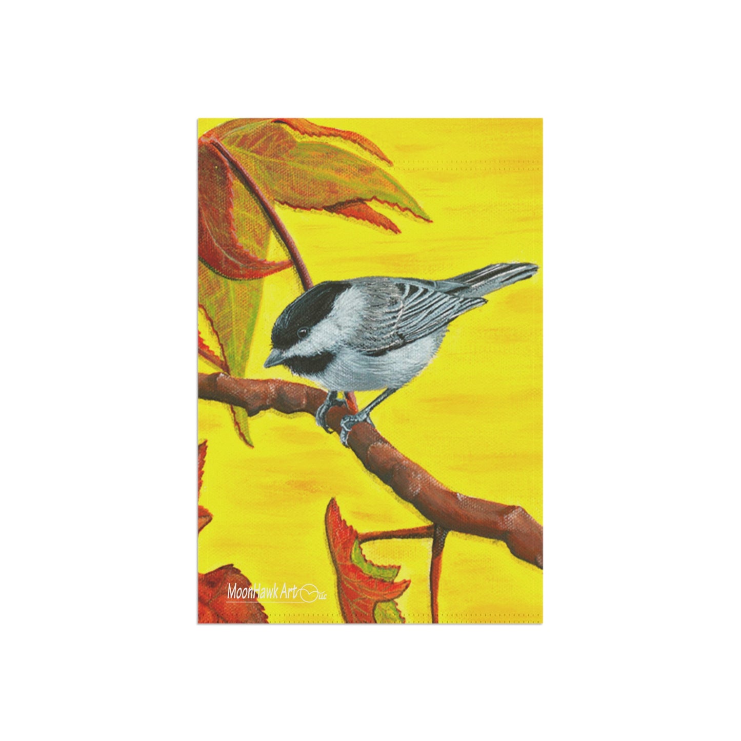 Garden & House Banner, Chickadee in Autumn