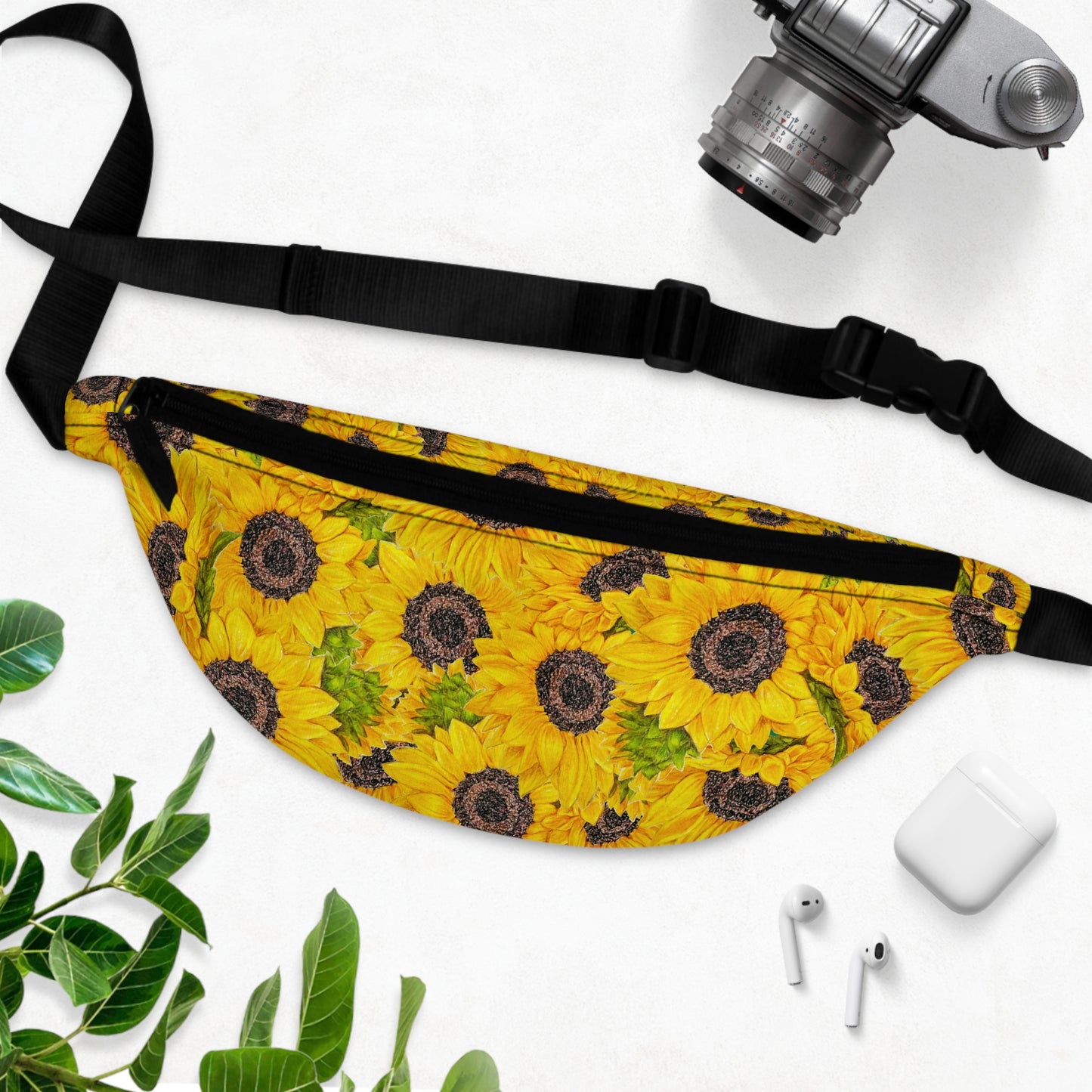Fanny Pack, Sunflower Theme, Oklahoma Wildflower, Yellow Florals, Sunflower Art