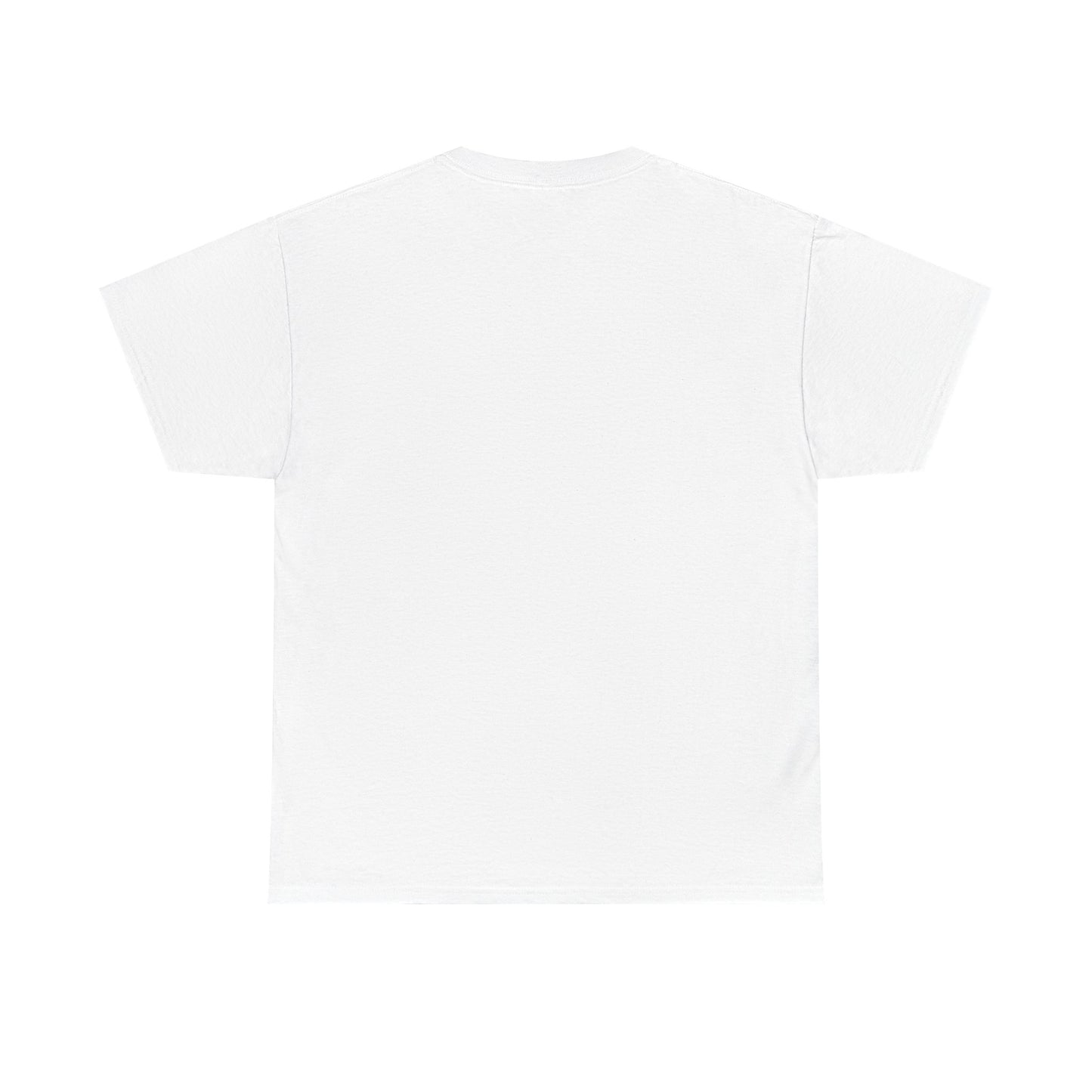 Unisex Heavy Cotton Tee, Native Beaded Floral Bison Design