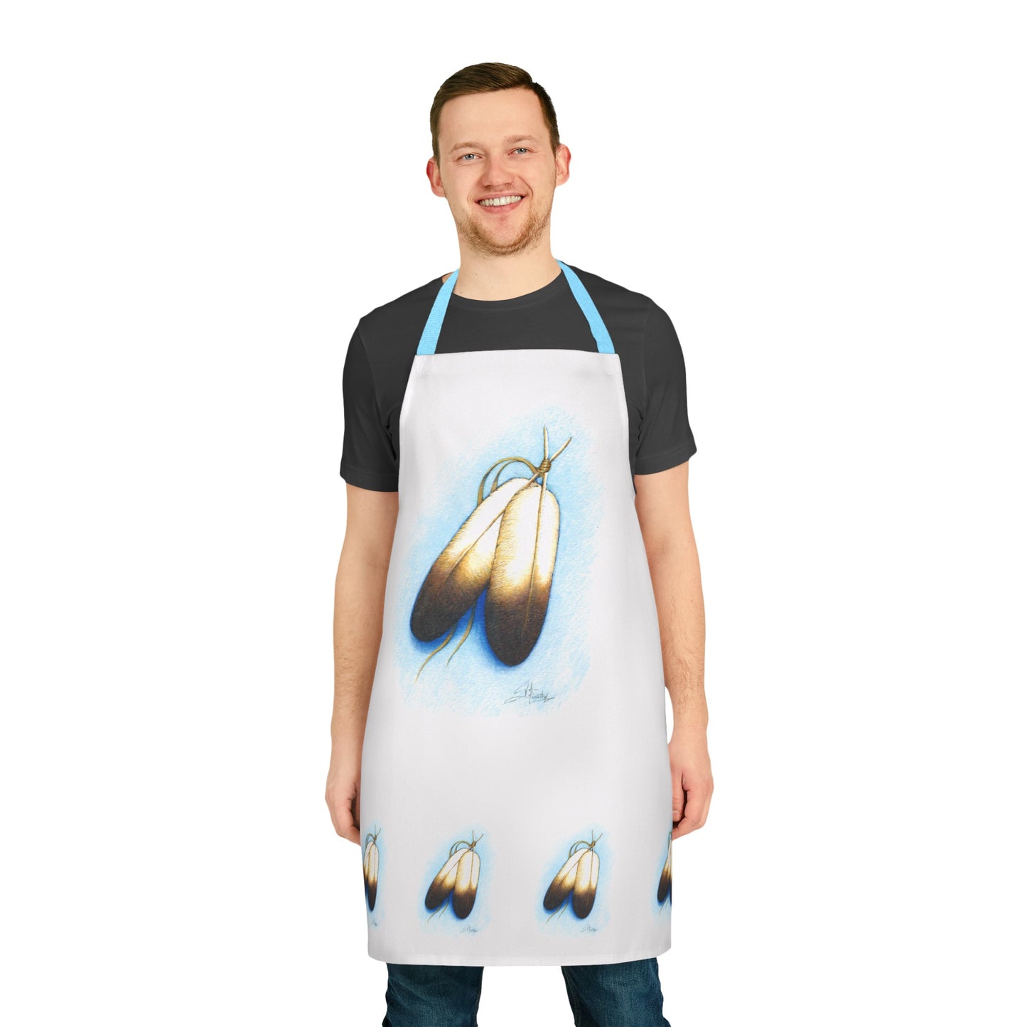 Apron with Feather Art