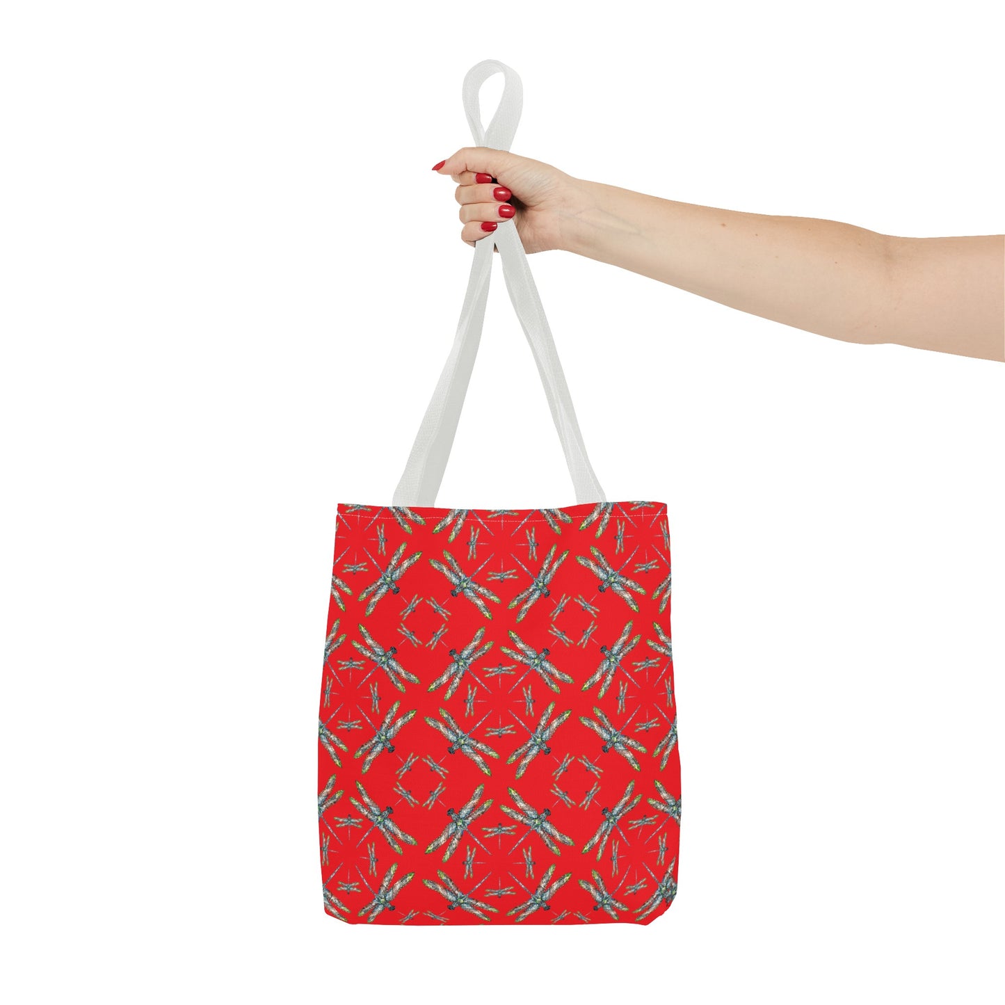 Tote Bag, Dragonfly, Red, Native American Design