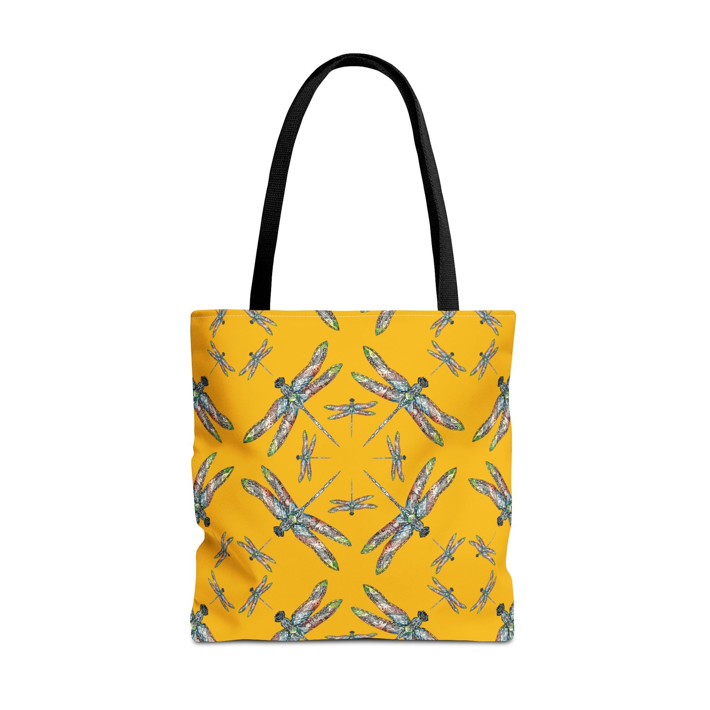 Dragonfly Tote Bag, Yellow, Shoulder bag, Powwow tote, Carry all