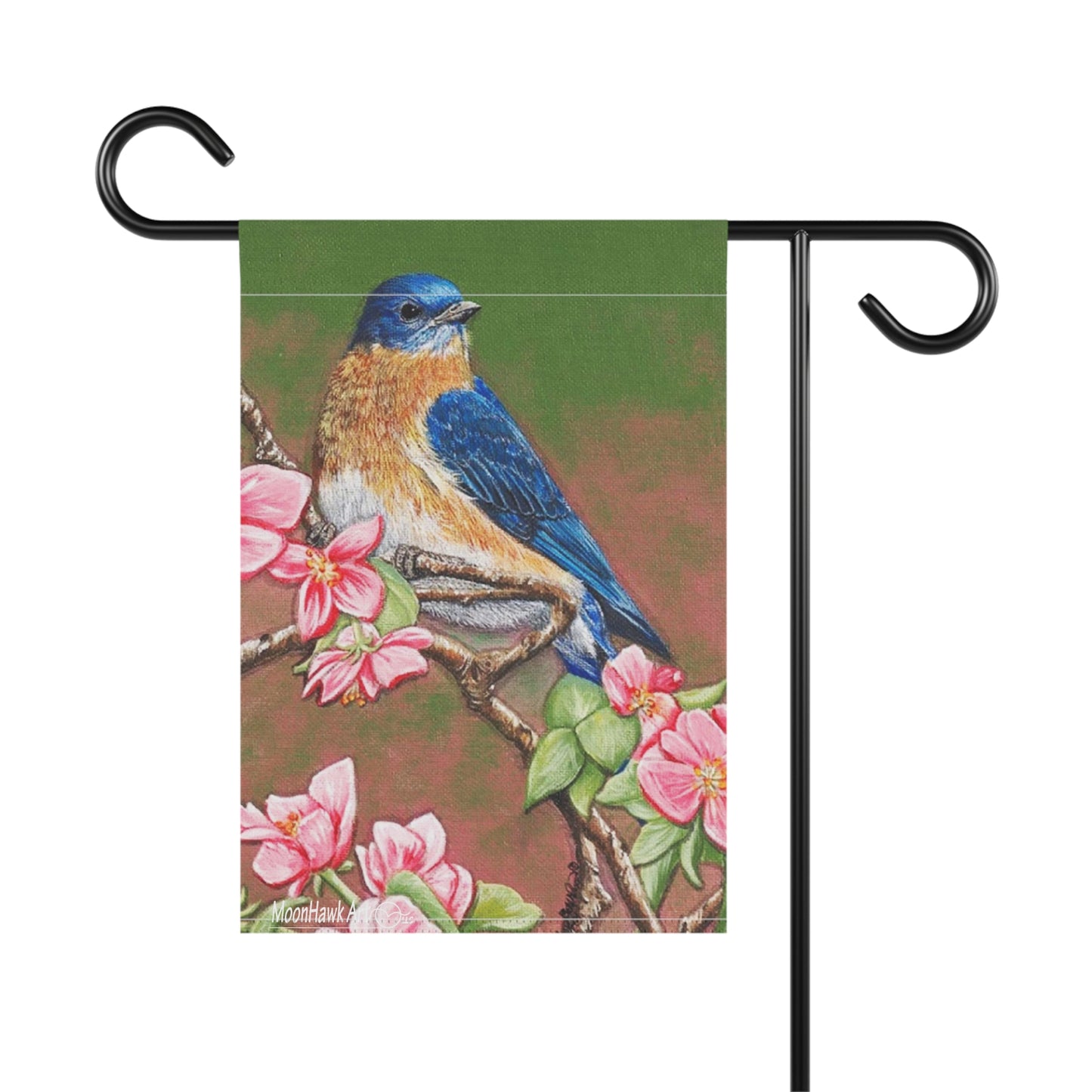 Garden & House Banner, Bluebird and floral