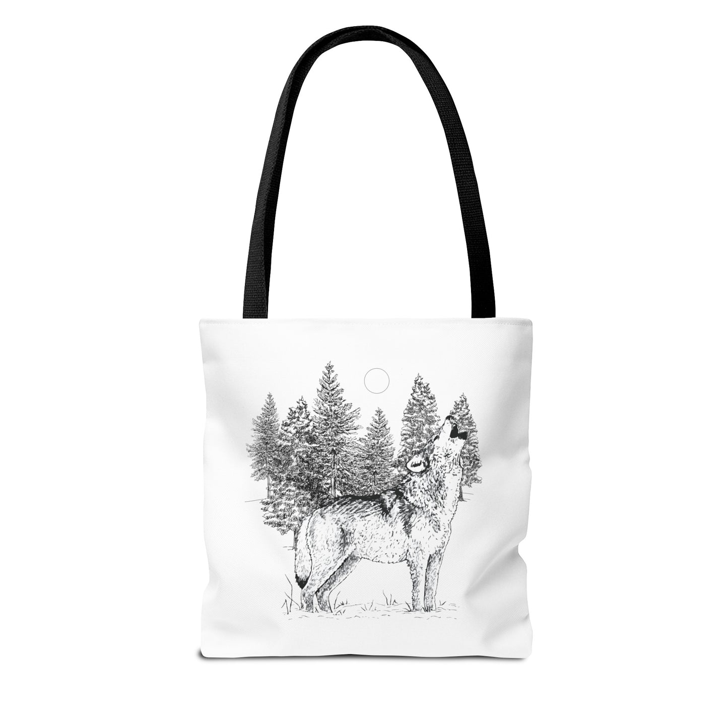 Howling Wolf Tote Bag , Travel tote, Powwow bag, Native American design