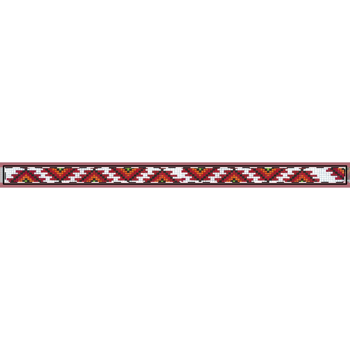 Clip-on Pet Collar, Red and Black, Native American Design, Fire and Ice