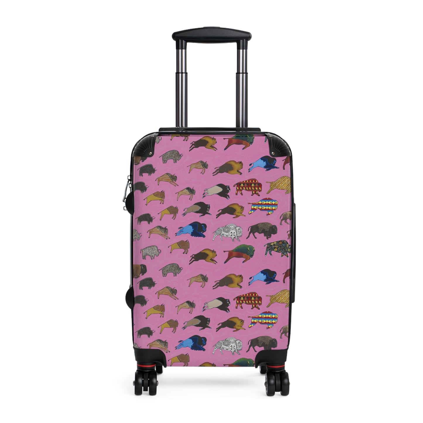 Suitcase, Pink, Bison Transition, Buffalo, Native American, Luggage, Carry On
