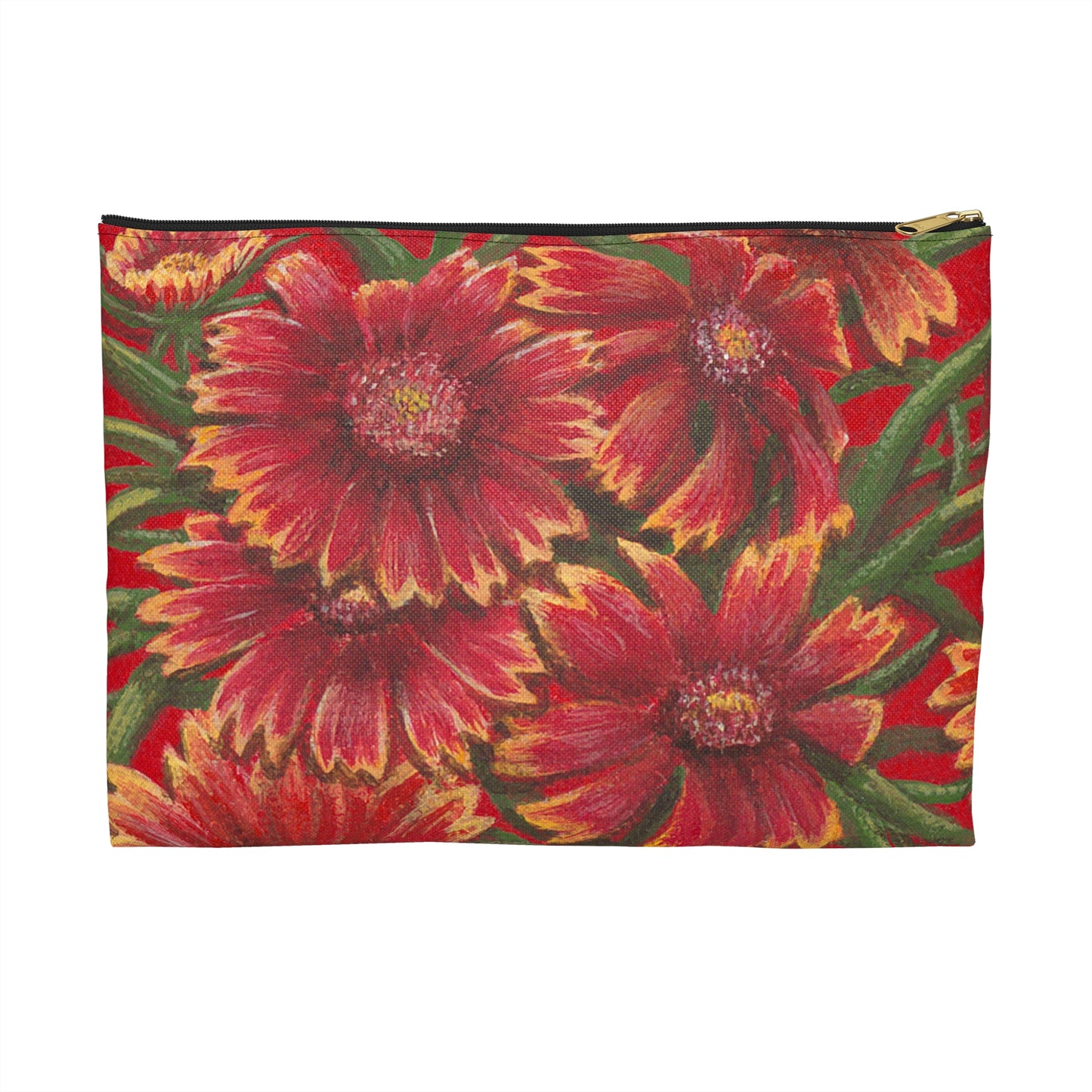 Accessory Pouch, Indian Blanket, Oklahoma State Wildflower, Native Floral