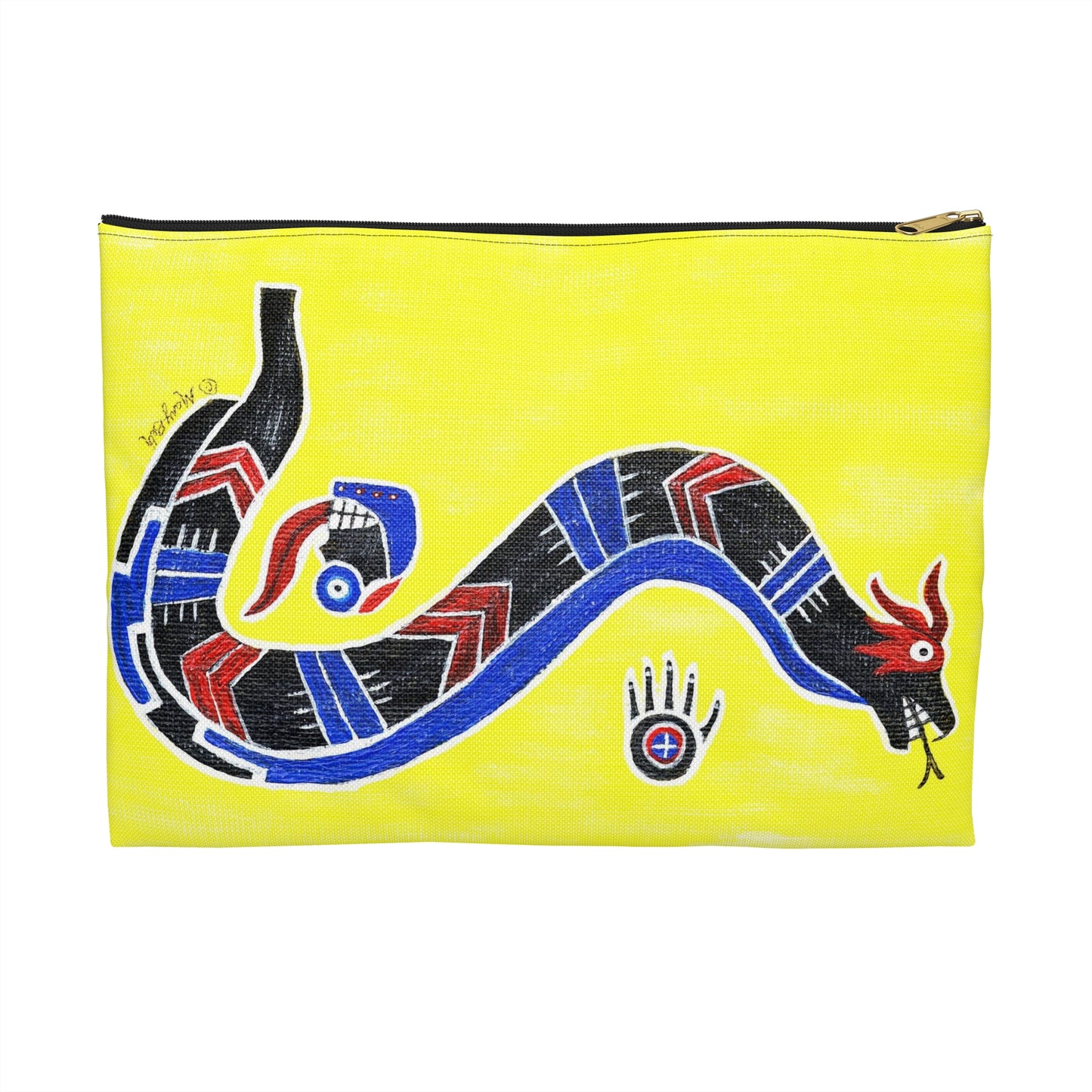 Accessory Pouch, Spiro Serpent, SouthEast Mound Symbol, Ancient Tribal Motif, Native American