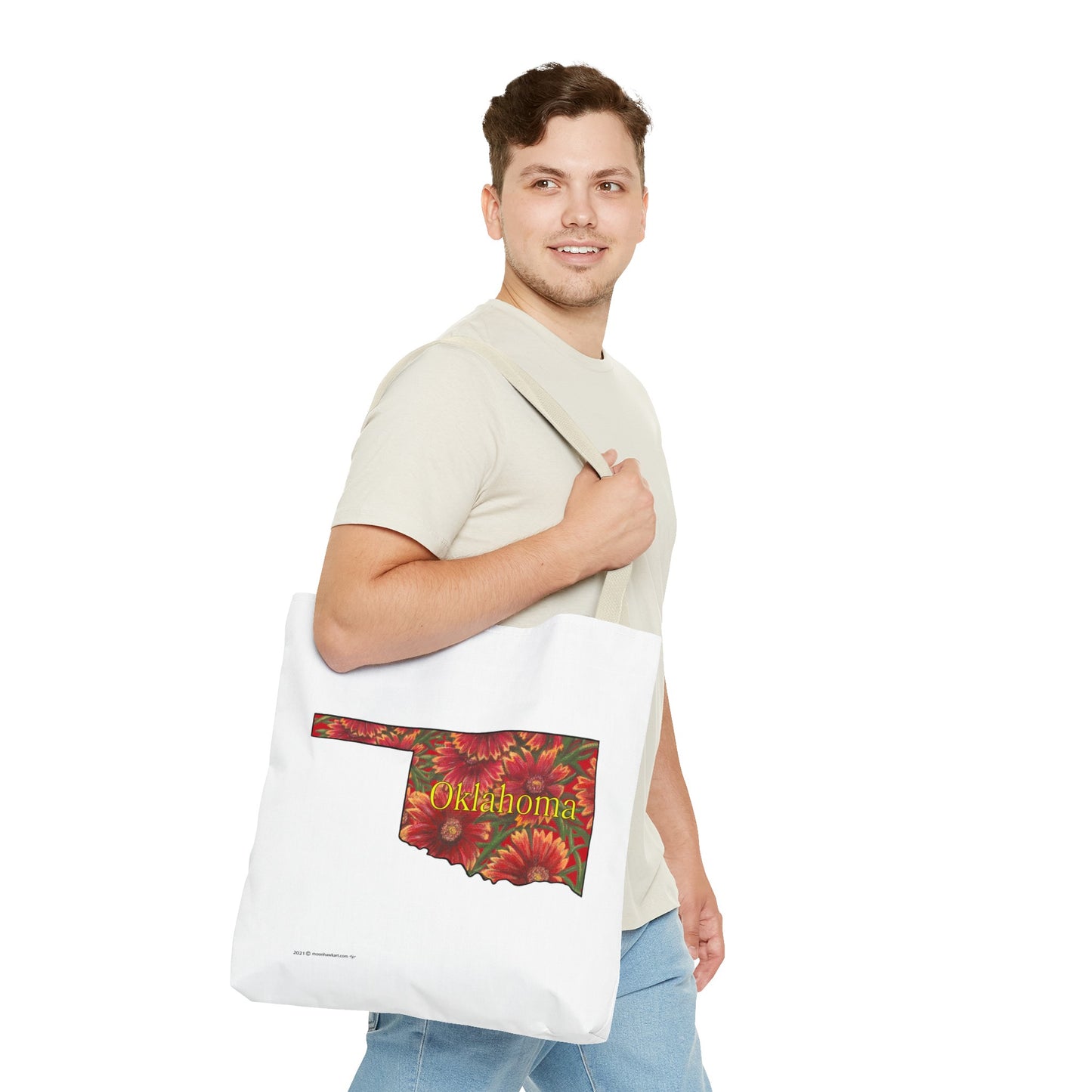 Oklahoma Indian Blanket, Tote Bag, Wildflowers, Book Bag, Oklahoma State Wildflower