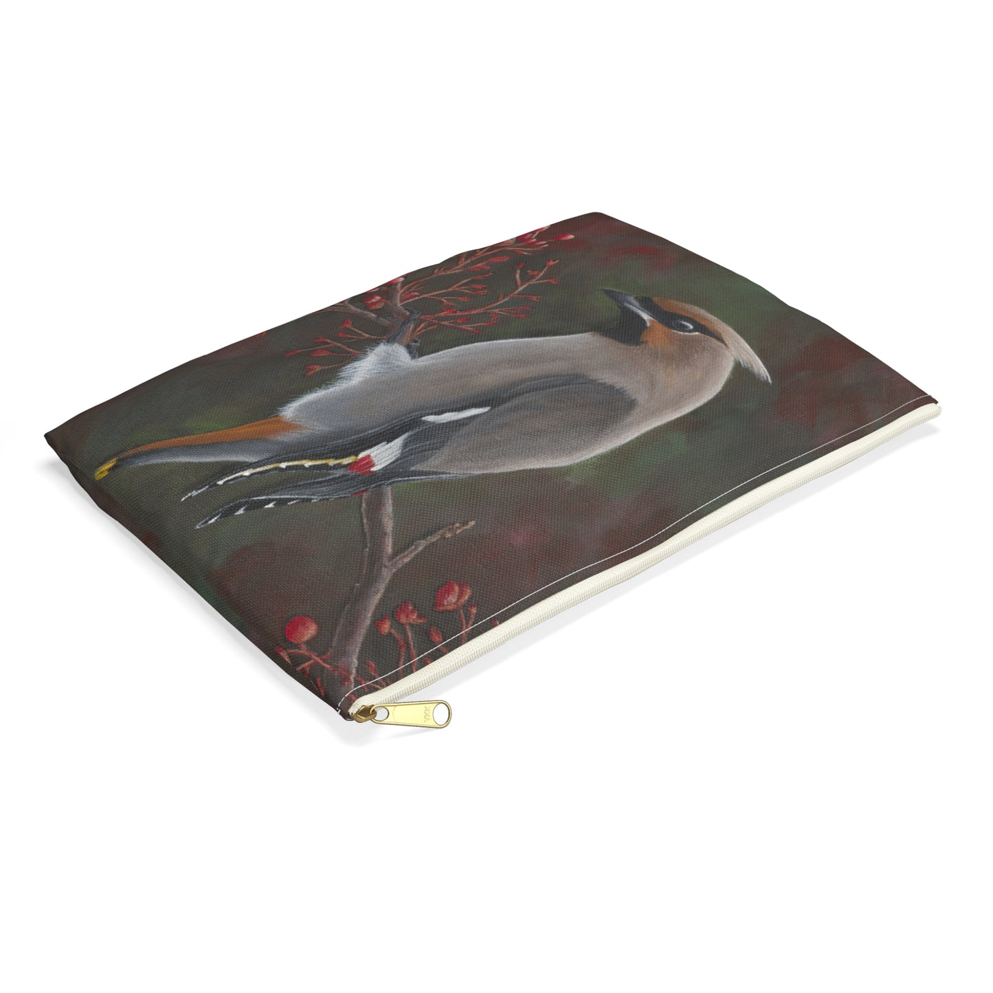 Accessory Pouch, Cedar Waxwing, Wild Bird, Song Bird, Travel Bag
