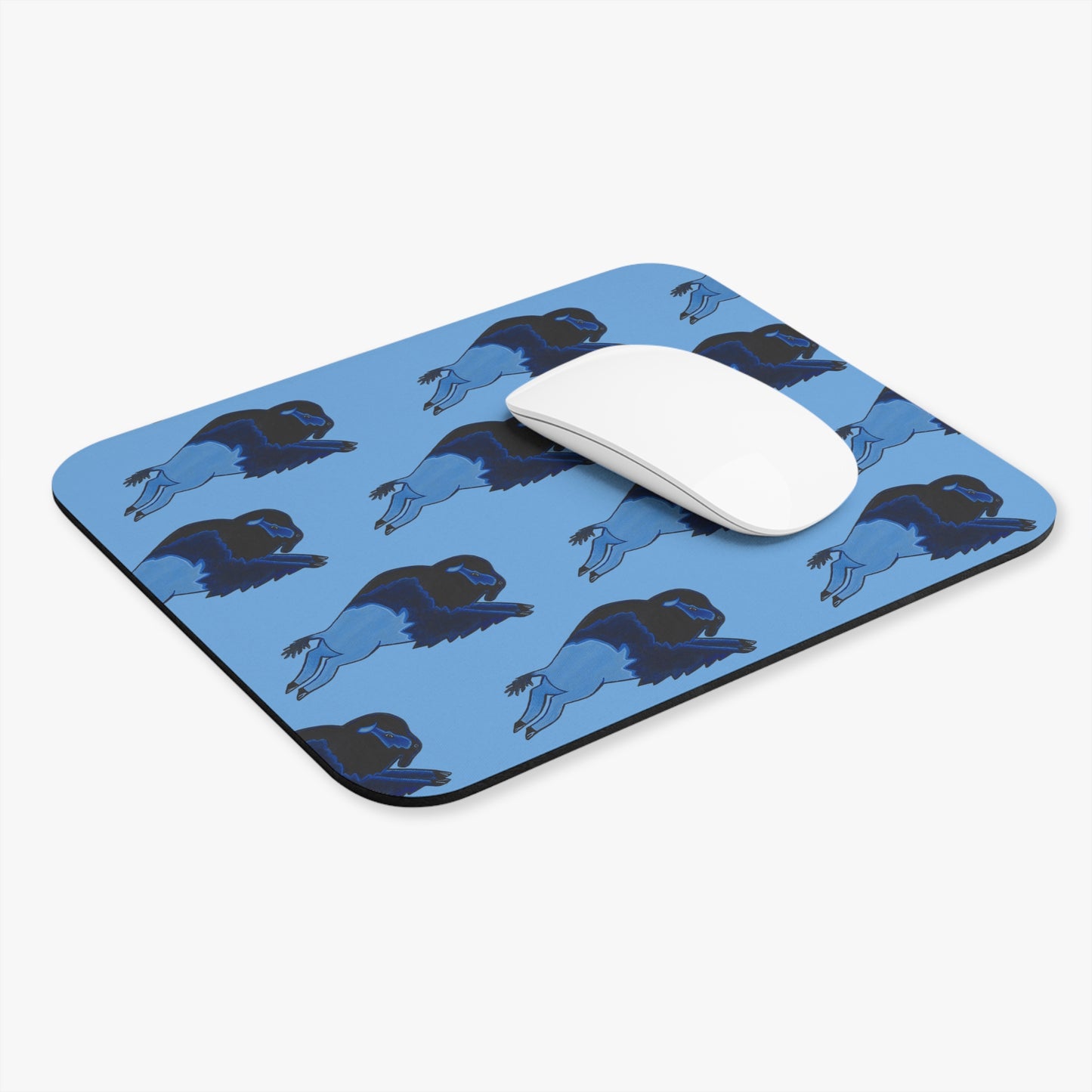 Mouse Pad, Blue Bison, Native American