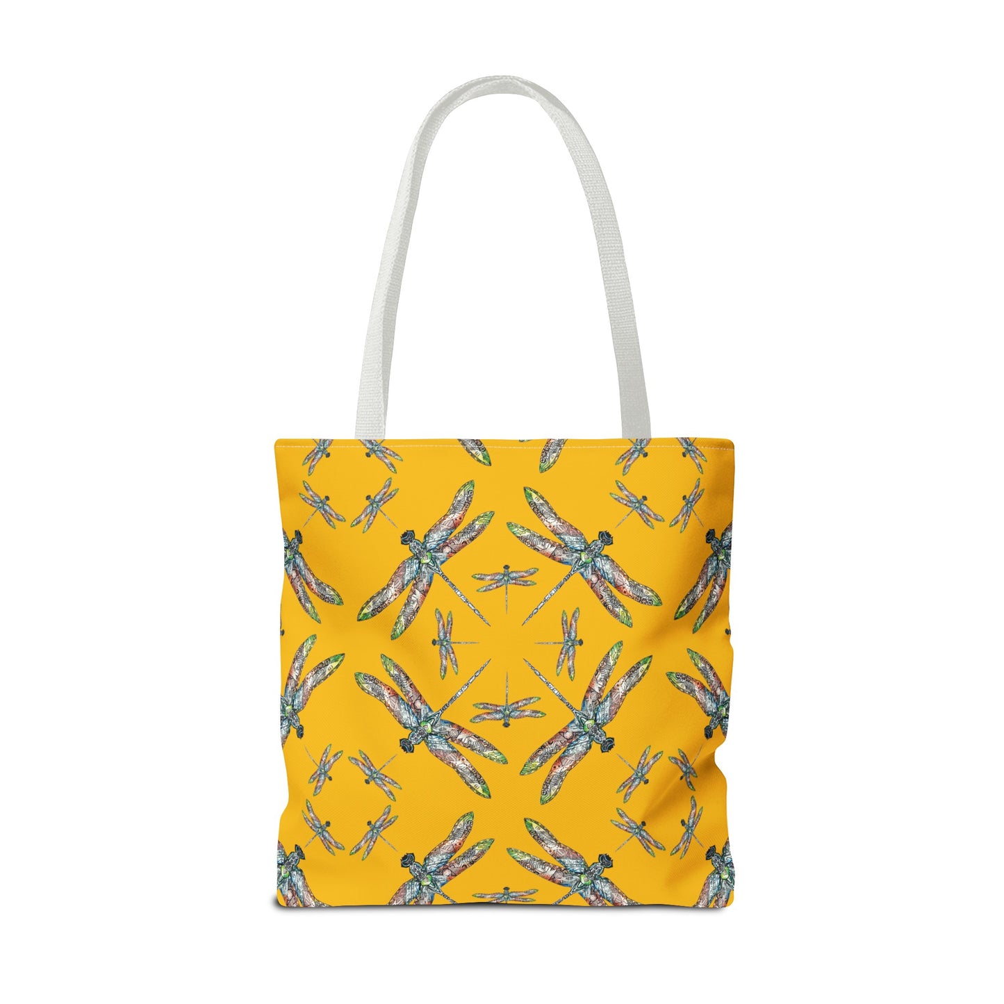 Dragonfly Tote Bag, Yellow, Shoulder bag, Powwow tote, Carry all