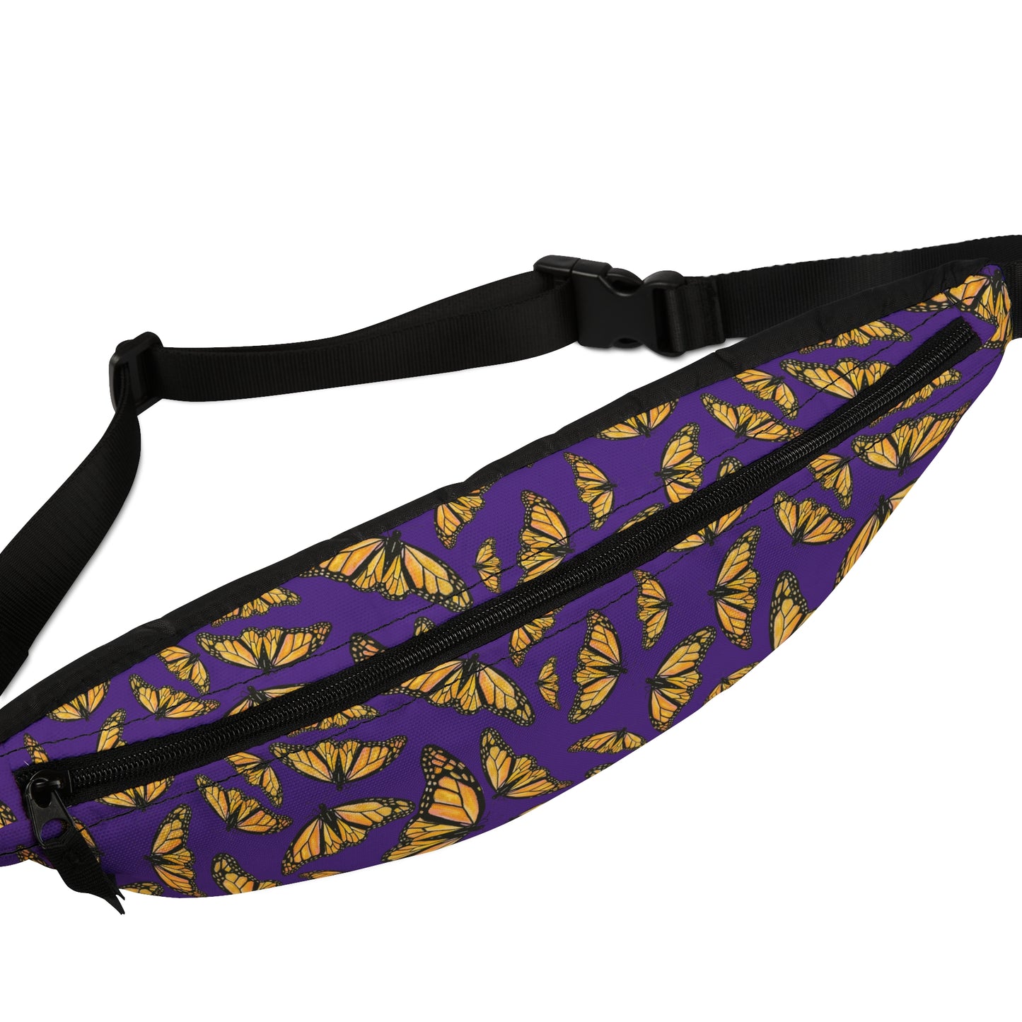 Fanny Pack, Purple, Monarch, Butterfly, Kamama