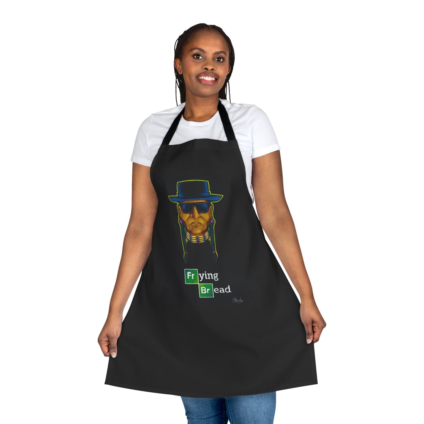 Apron with "Walter Red;Frying Bread" Image