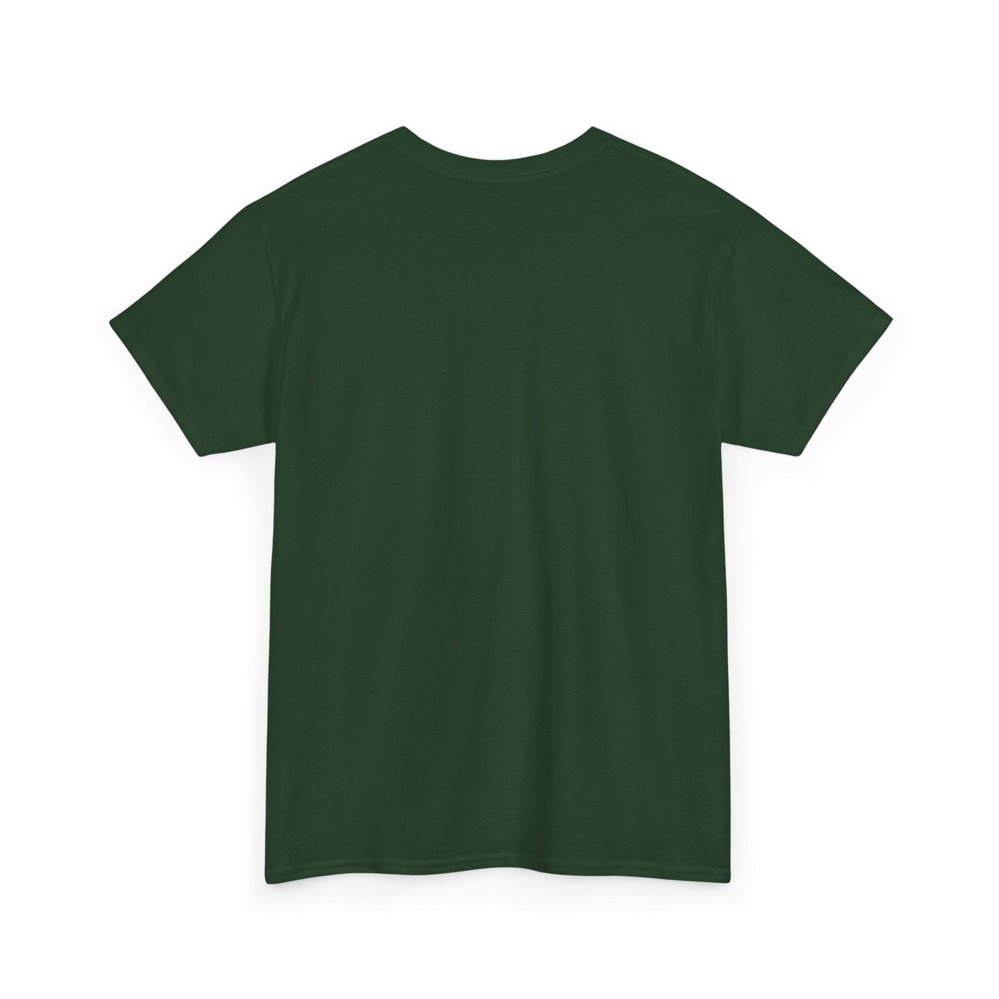 Unisex Heavy Cotton Tee, Native Beaded Floral Bison Design