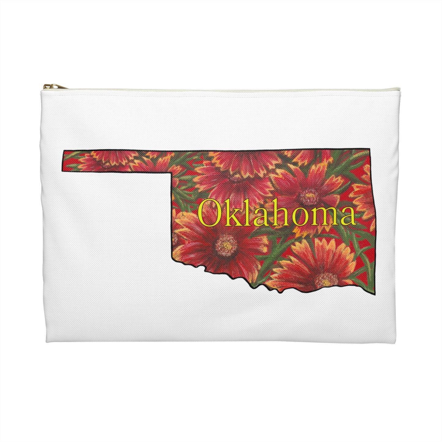 Accessory Pouch, Oklahoma, Indian Blanket, Oklahoma State Wildflower