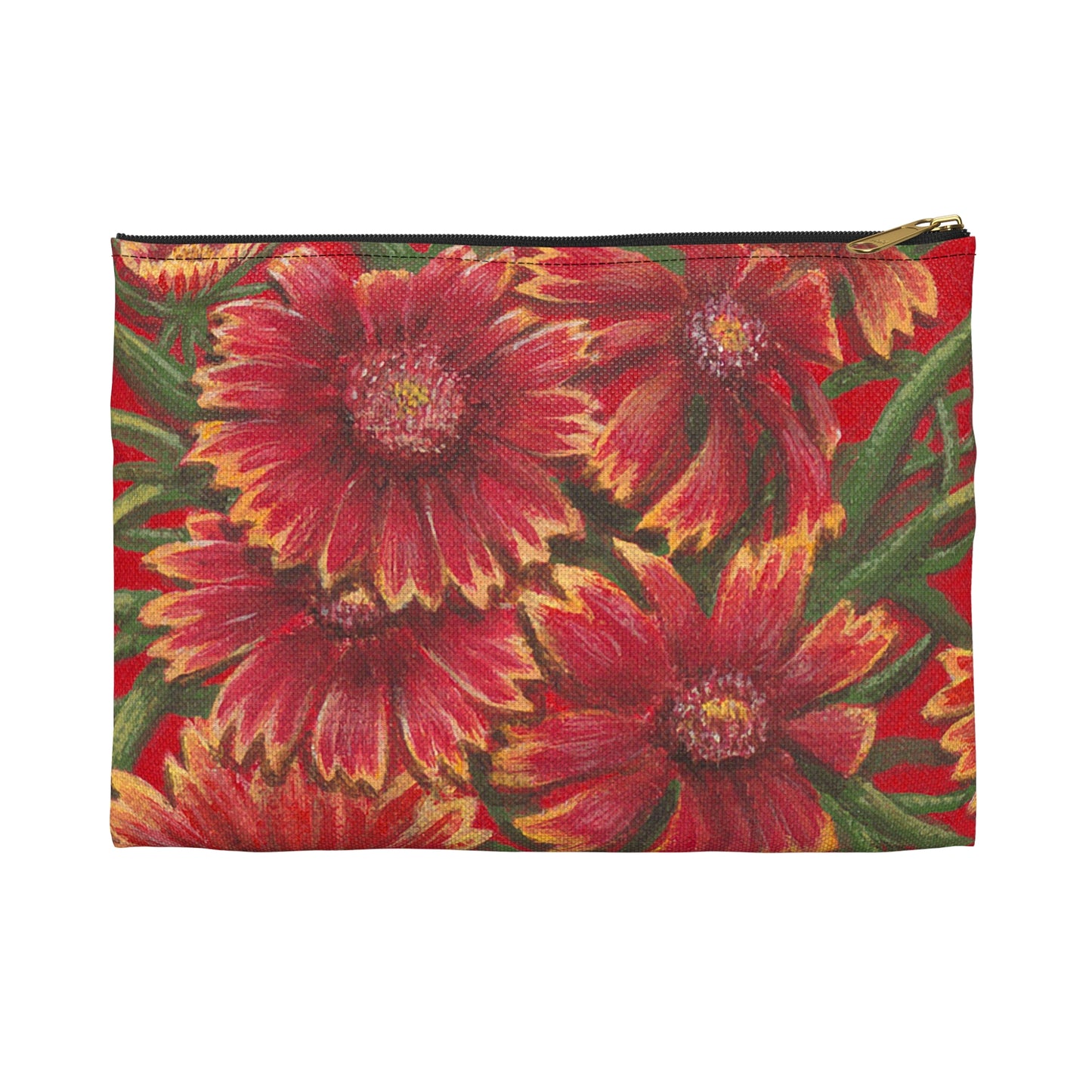 Accessory Pouch, Indian Blanket, Oklahoma State Wildflower, Native Floral