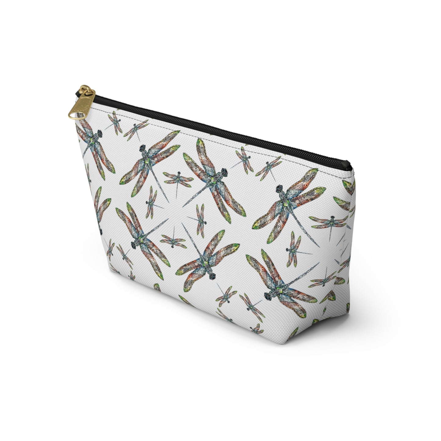 Accessory Pouch w T-bottom, Dragonfly, Native American Design