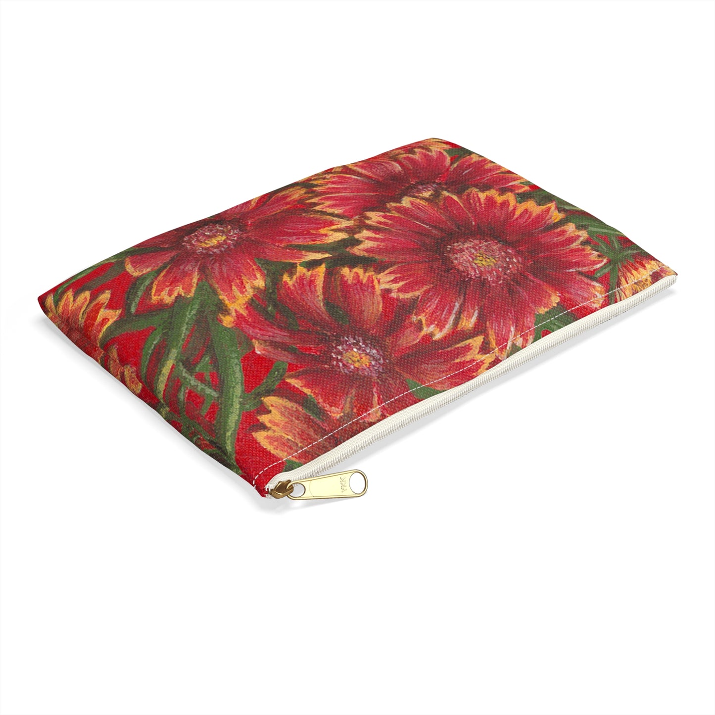 Accessory Pouch, Indian Blanket, Oklahoma State Wildflower, Native Floral