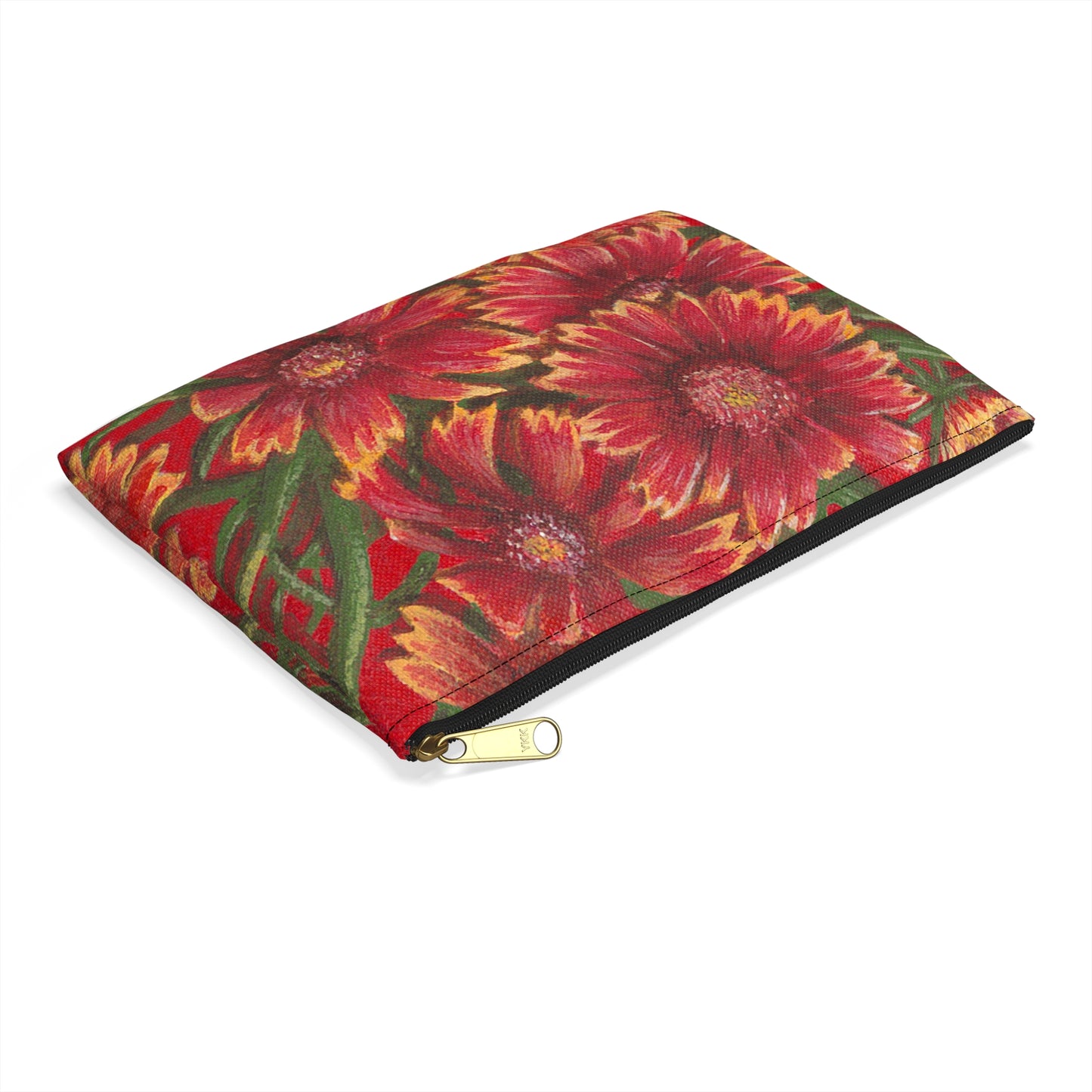 Accessory Pouch, Indian Blanket, Oklahoma State Wildflower, Native Floral