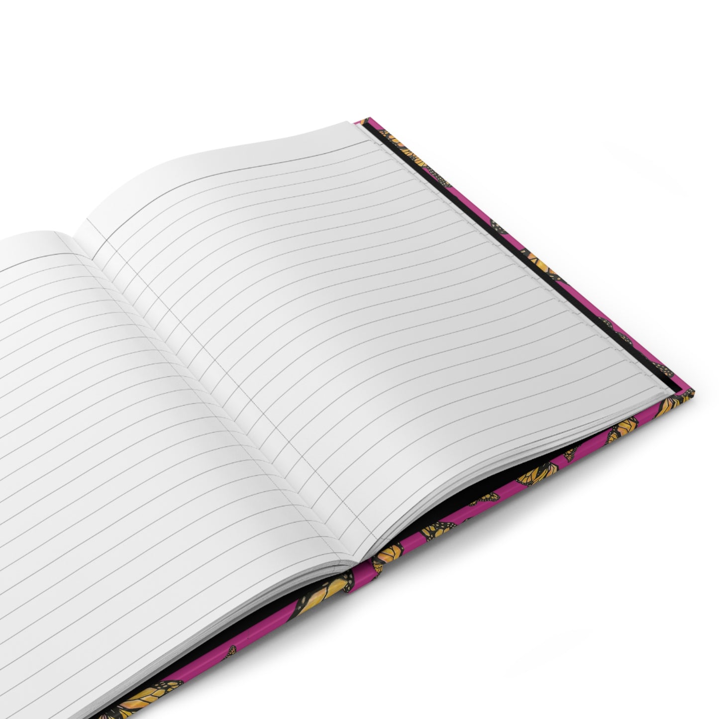 Hardcover Journal, Hot Pink, Monarchs, Matte