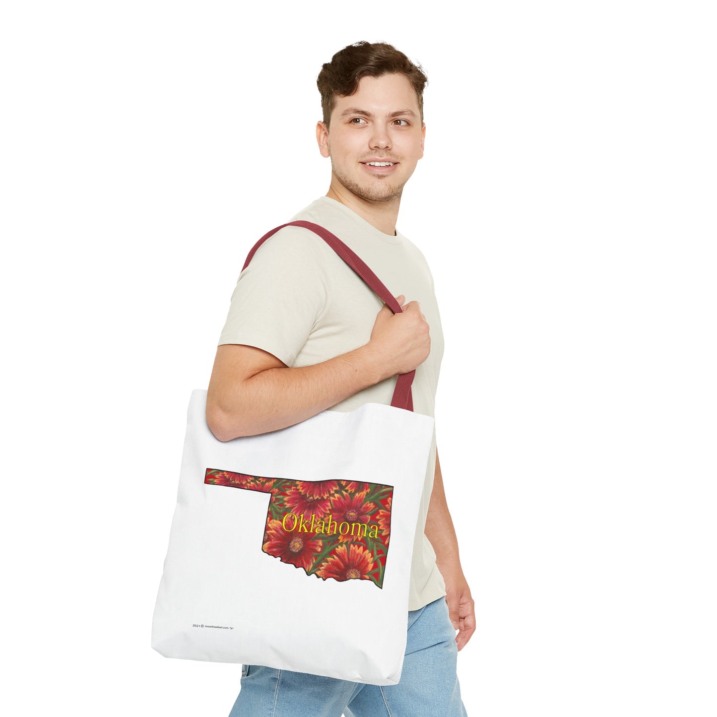 Oklahoma Indian Blanket, Tote Bag, Wildflowers, Book Bag, Oklahoma State Wildflower