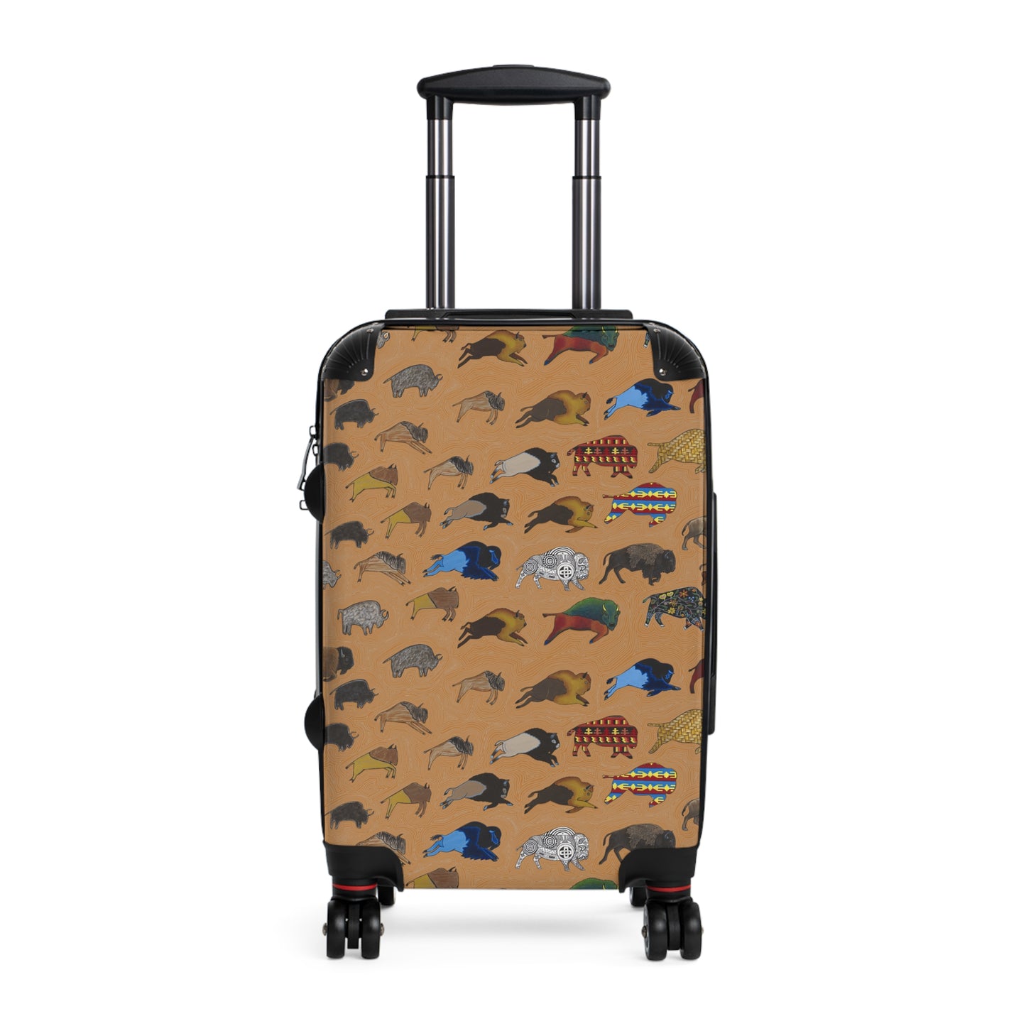 Suitcase, Brown, Bison Transition, Buffalo, Native American, Luggage, Carry On