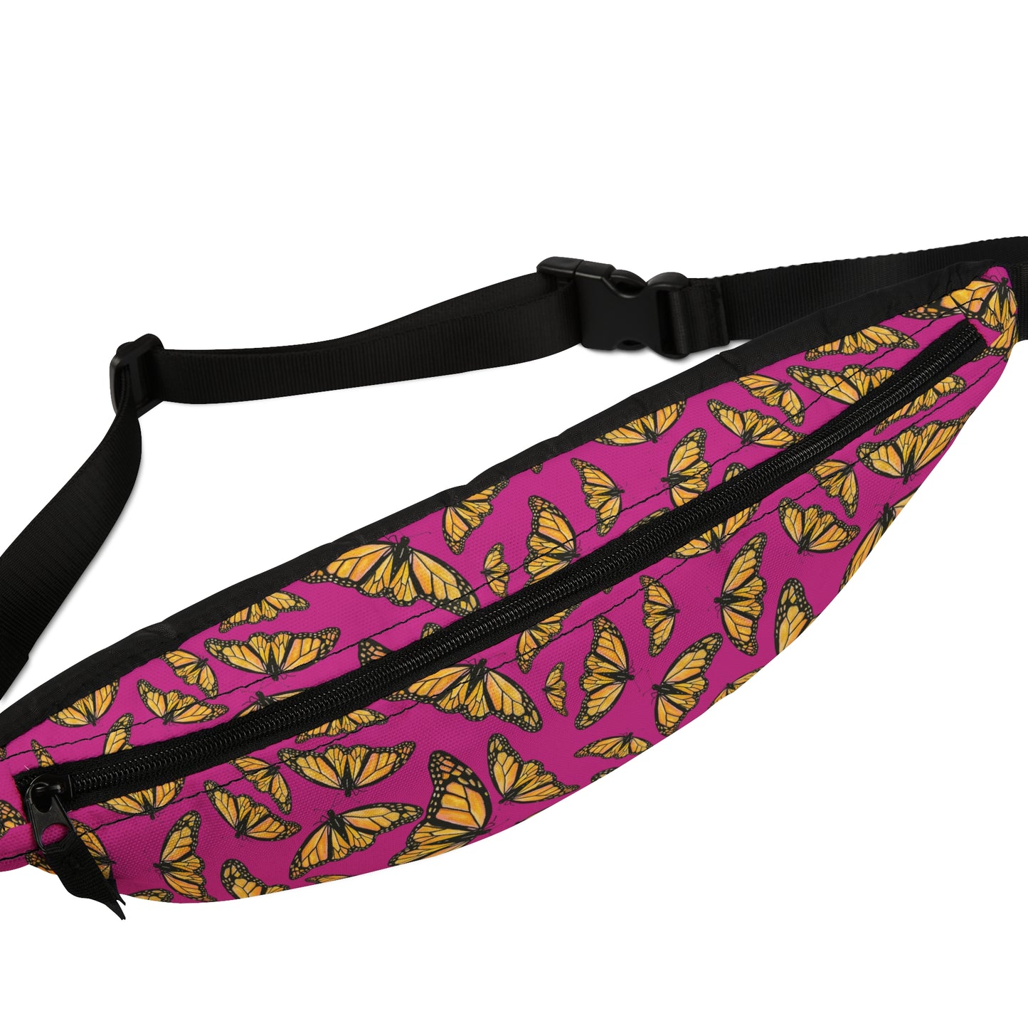 Fanny Pack, Hot Pink, Monarch, Butterfly, Kamama