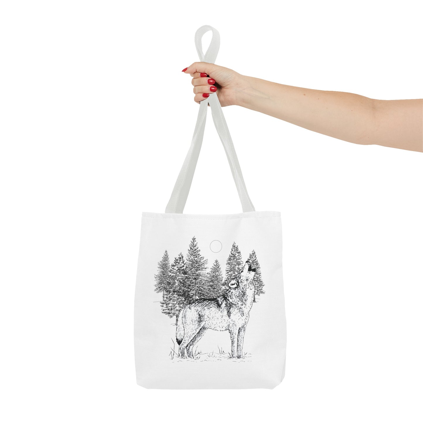 Howling Wolf Tote Bag , Travel tote, Powwow bag, Native American design