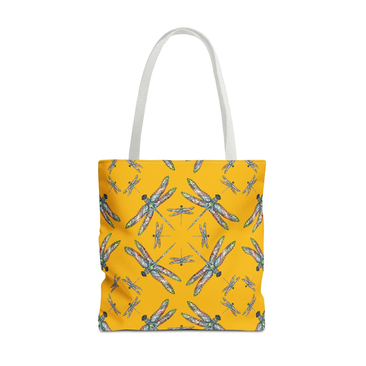 Dragonfly Tote Bag, Yellow, Shoulder bag, Powwow tote, Carry all
