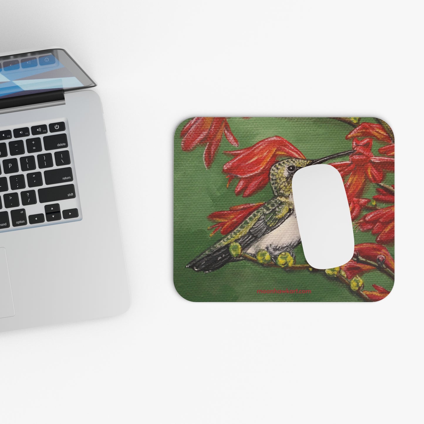 Mouse Pad (Rectangle), Hummingbird, Wild Bird, Backyard Bird