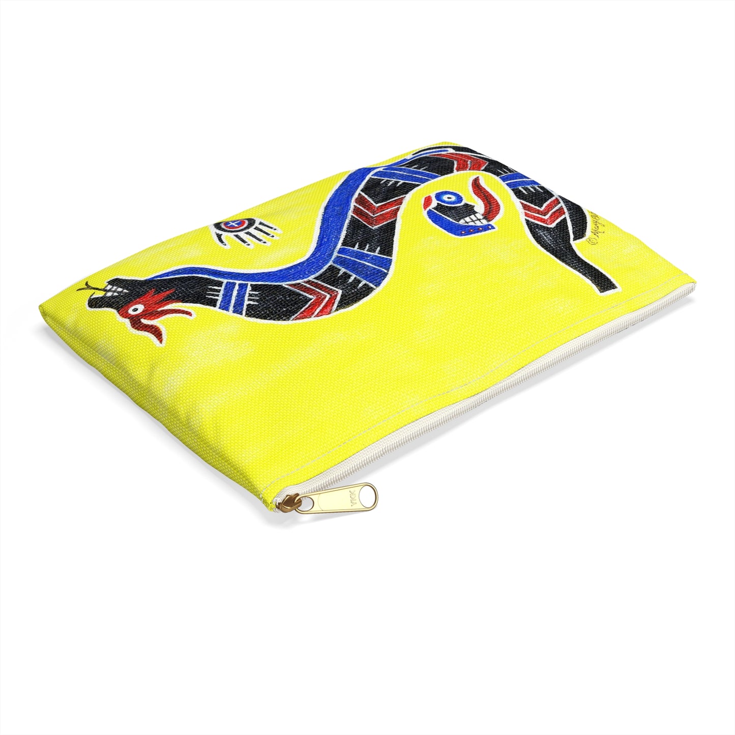 Accessory Pouch, Spiro Serpent, SouthEast Mound Symbol, Ancient Tribal Motif, Native American