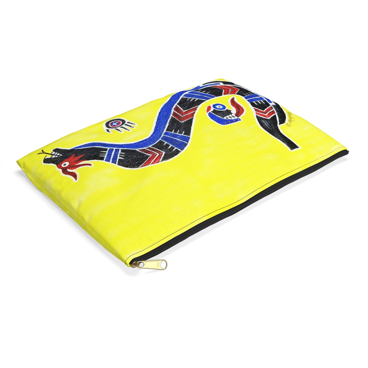 Accessory Pouch, Spiro Serpent, SouthEast Mound Symbol, Ancient Tribal Motif, Native American
